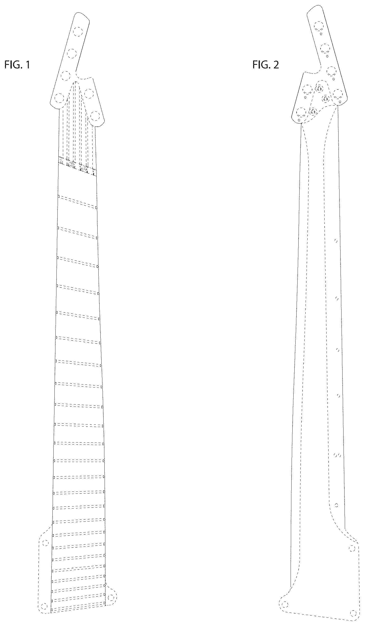 Patent USD0999814 Figure 1 – Guitar neck and head