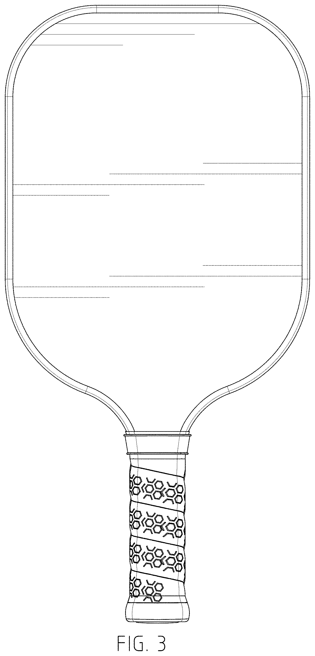 Patent USD0999857 Figure 3 – Pickleball racket
