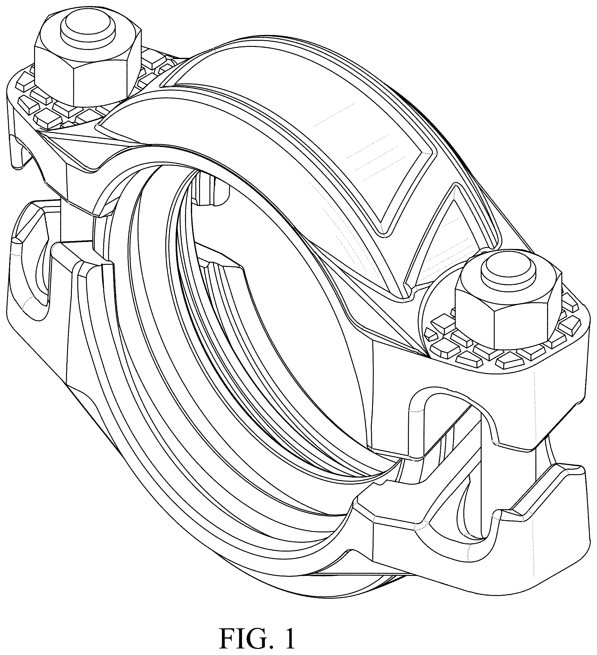 Patent USD0999881 Figure 1 – Pipe coupling