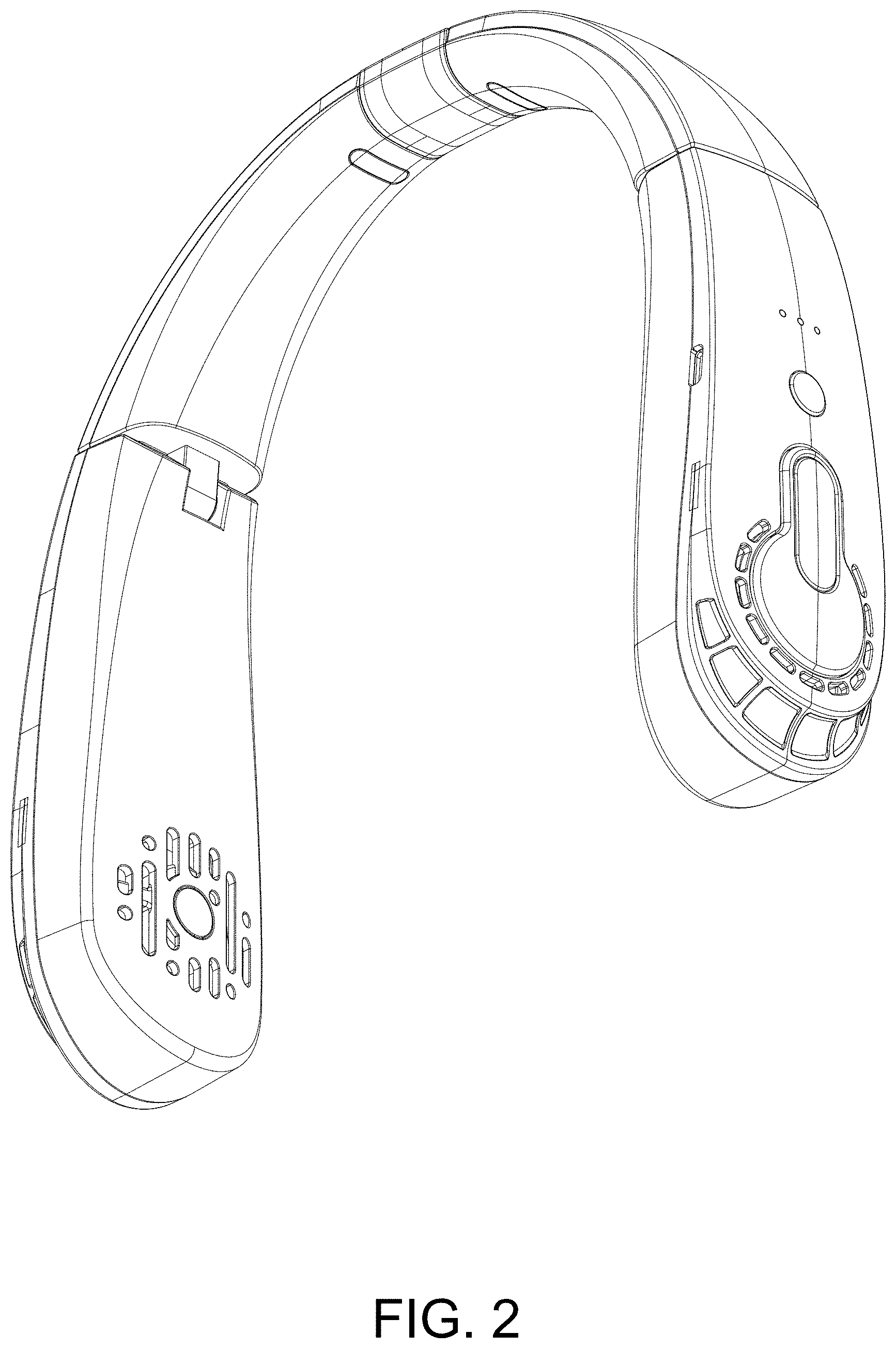 Patent USD0999897 Figure 2 – Hand held and neck hanging fan