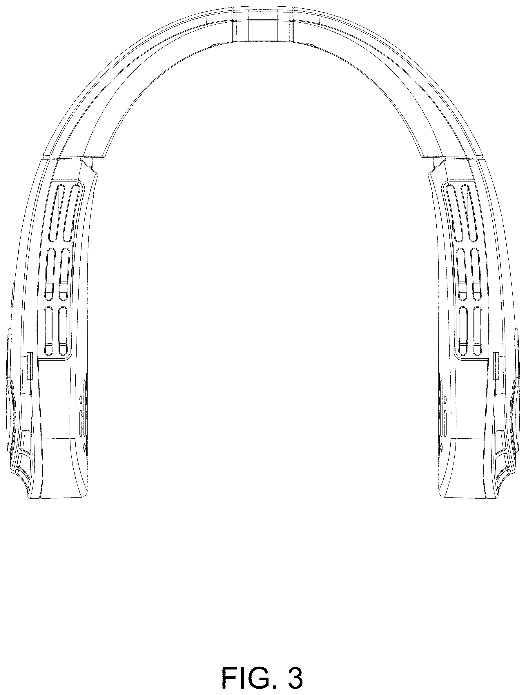Patent USD0999897 Figure 3 – Hand held and neck hanging fan