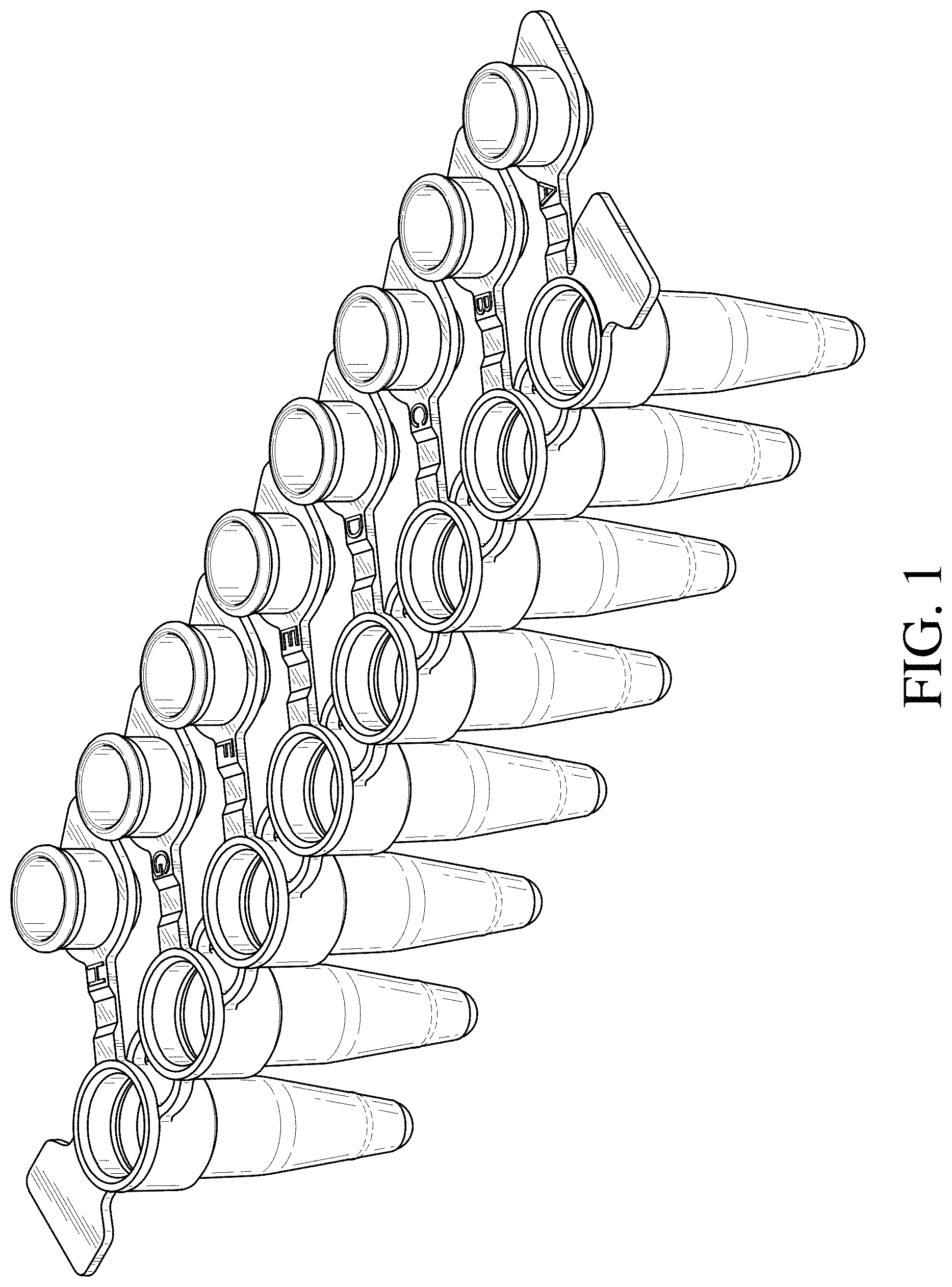 Patent USD0999932 Figure 1 – Tube strips with caps