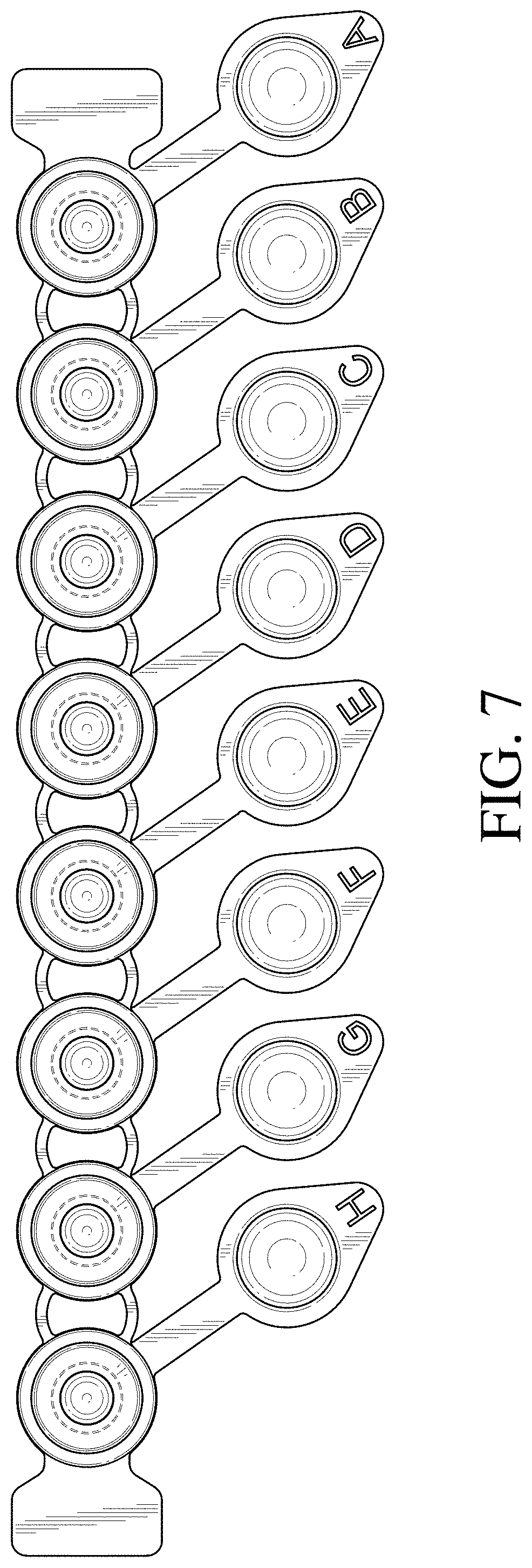 Patent USD0999932 Figure 6 – Tube strips with caps