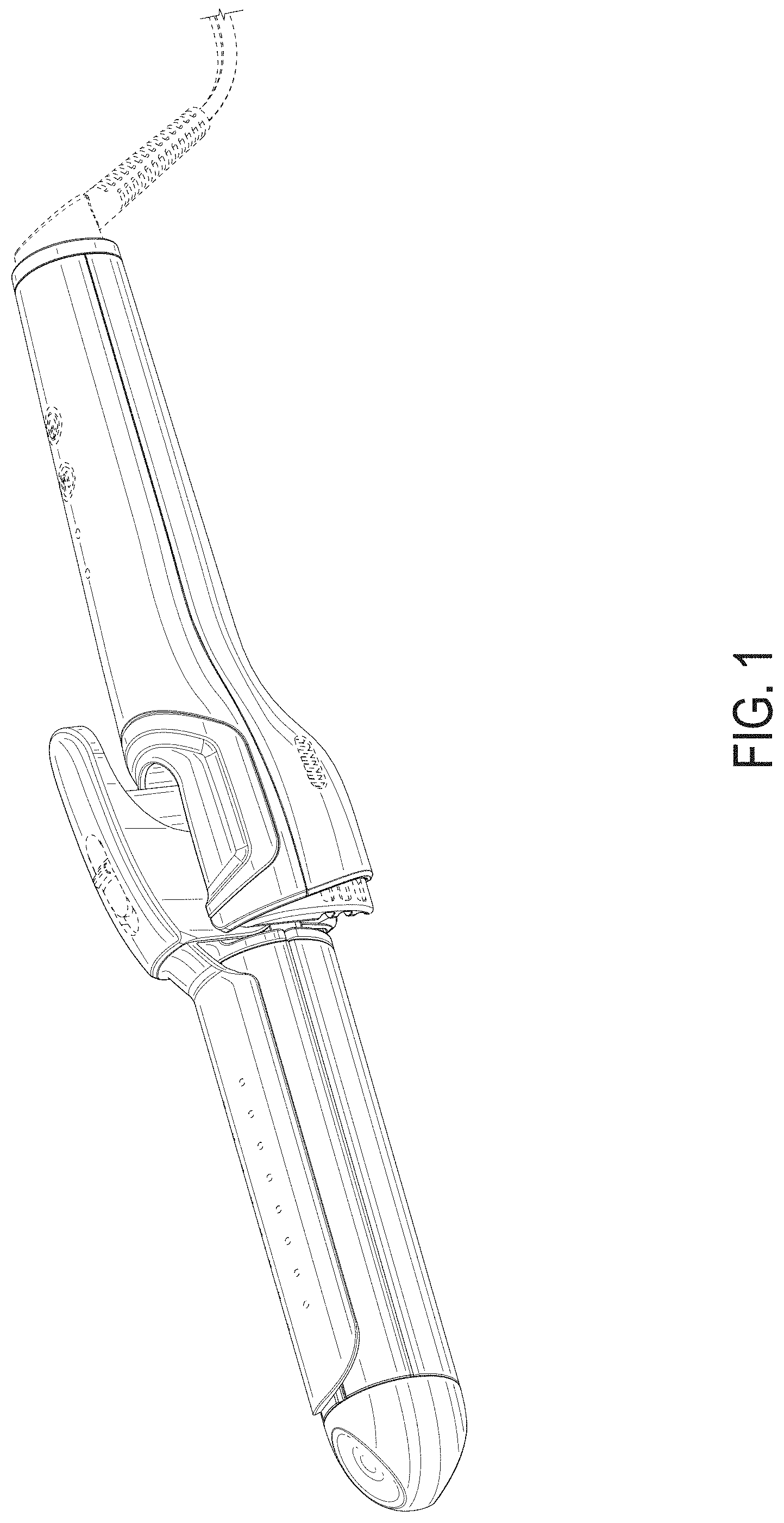 Patent USD0999982 Figure 1 – Hair styler having a straightening iron and a curling iron
