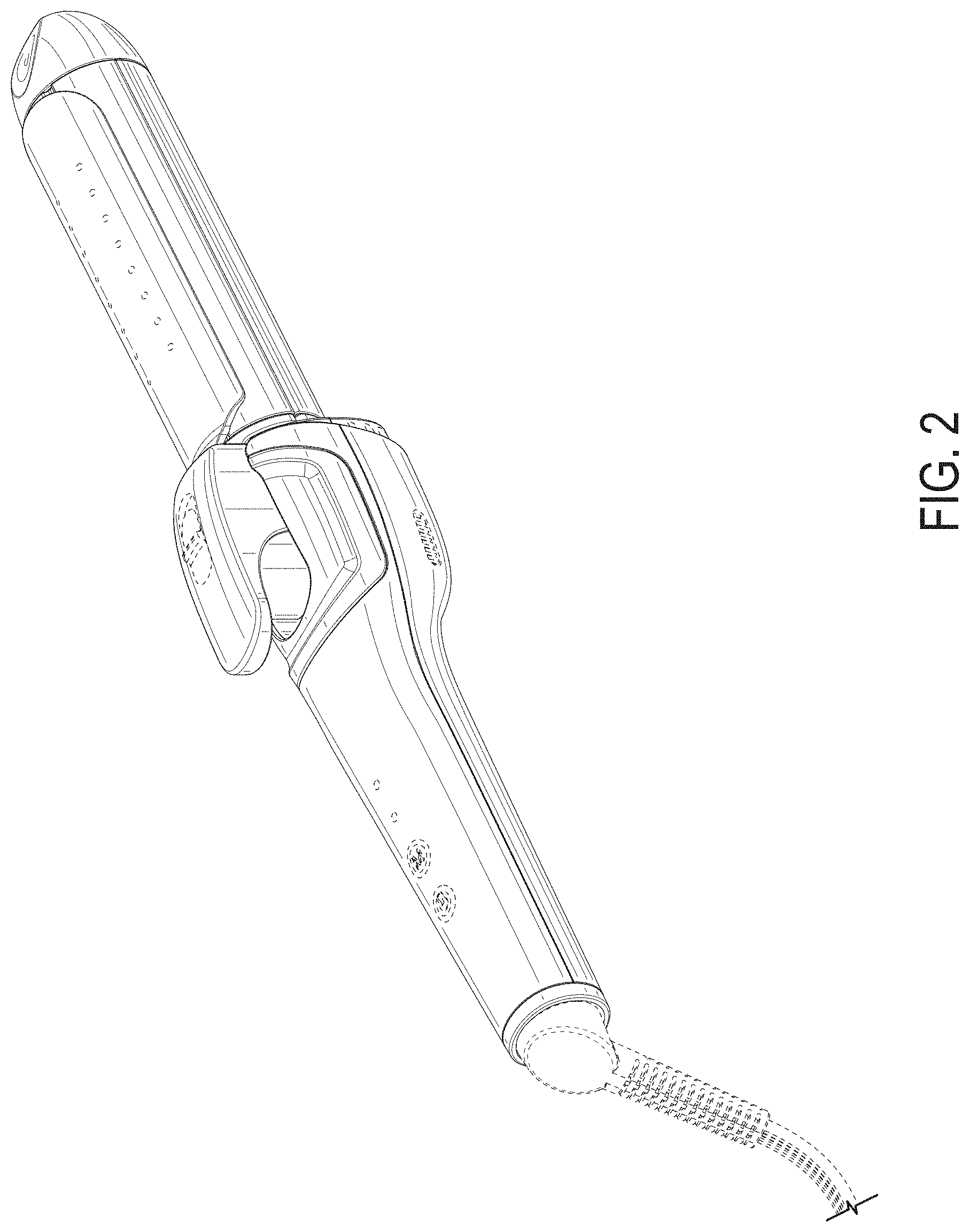 Patent USD0999982 Figure 2 – Hair styler having a straightening iron and a curling iron