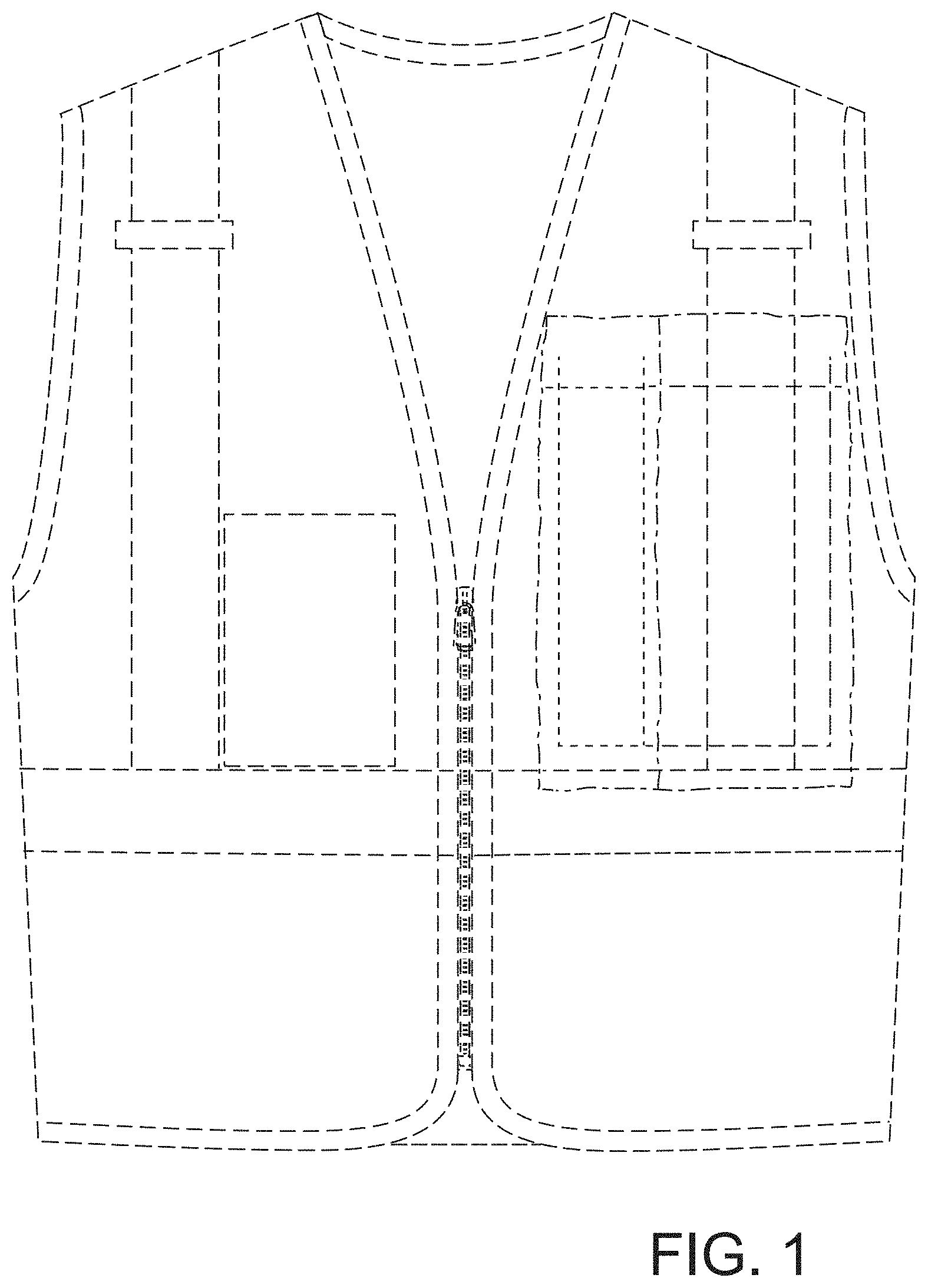 Patent USD0999997 Figure 1 – Safety vest