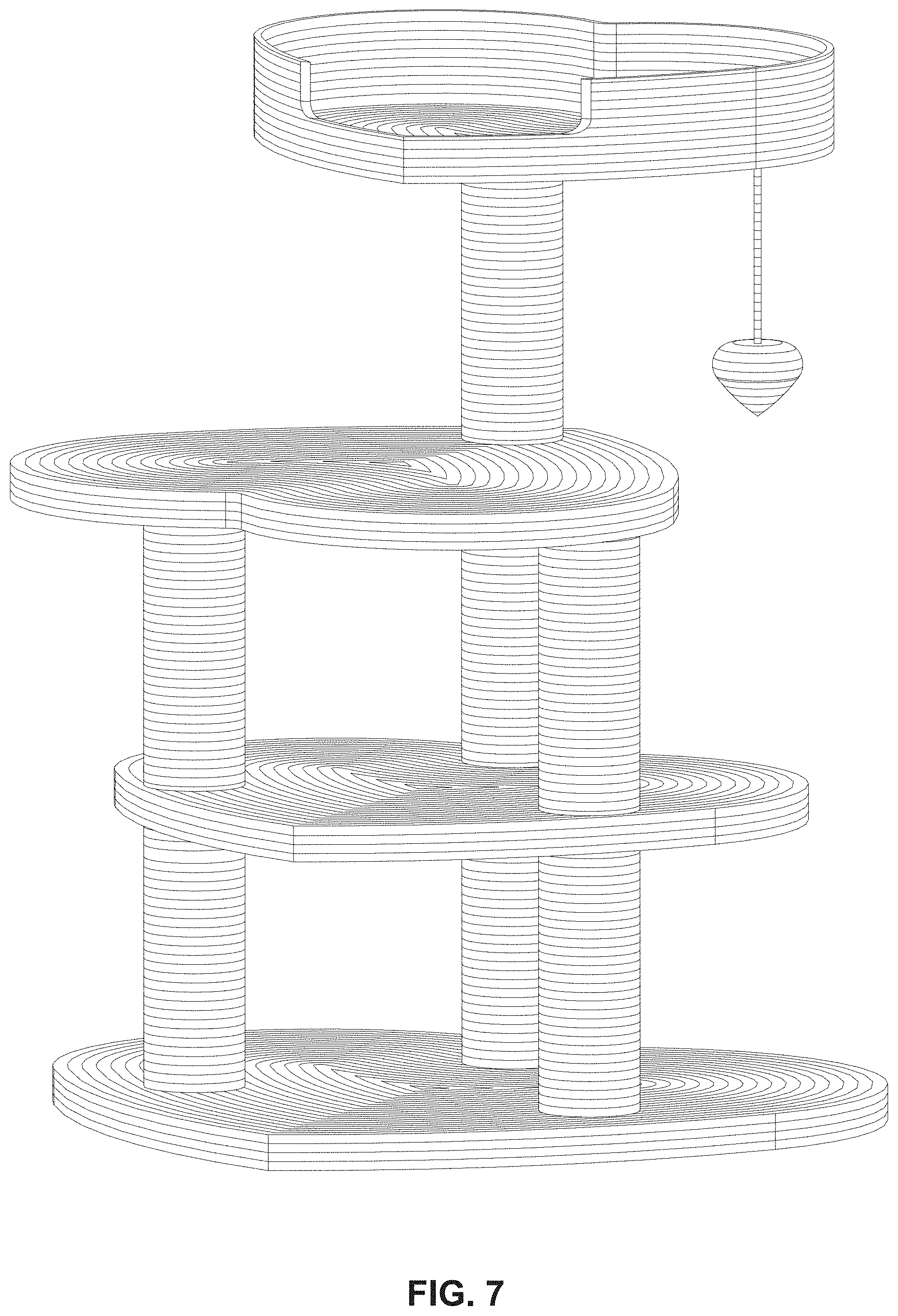 Patent USD1000014 Figure 7 – Pet climbing frame