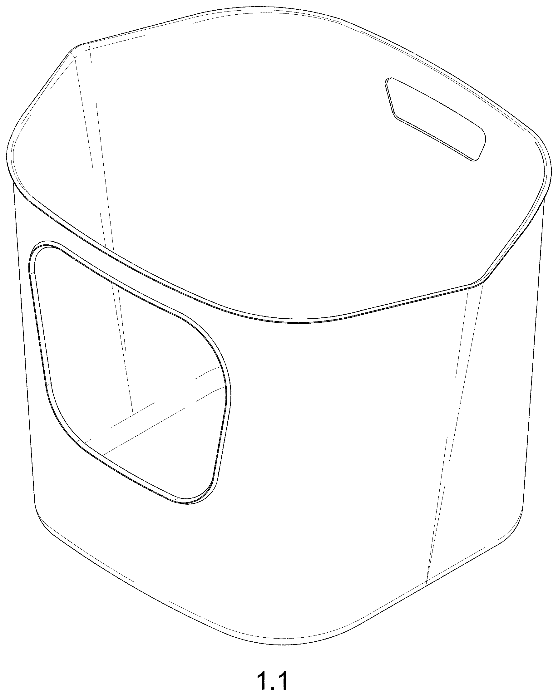 Patent USD1000017 Figure 1 – Container for animals