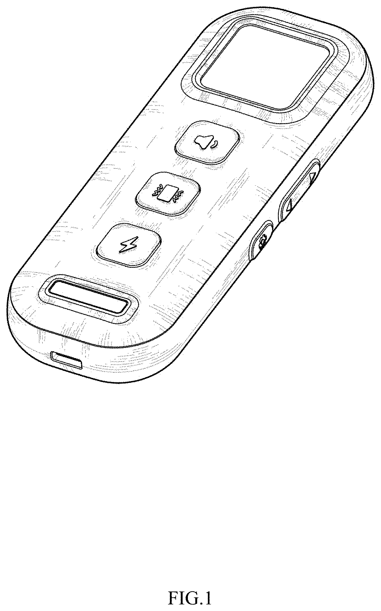 Patent USD1000018 Figure 1 – Anti-bark collars remote controller