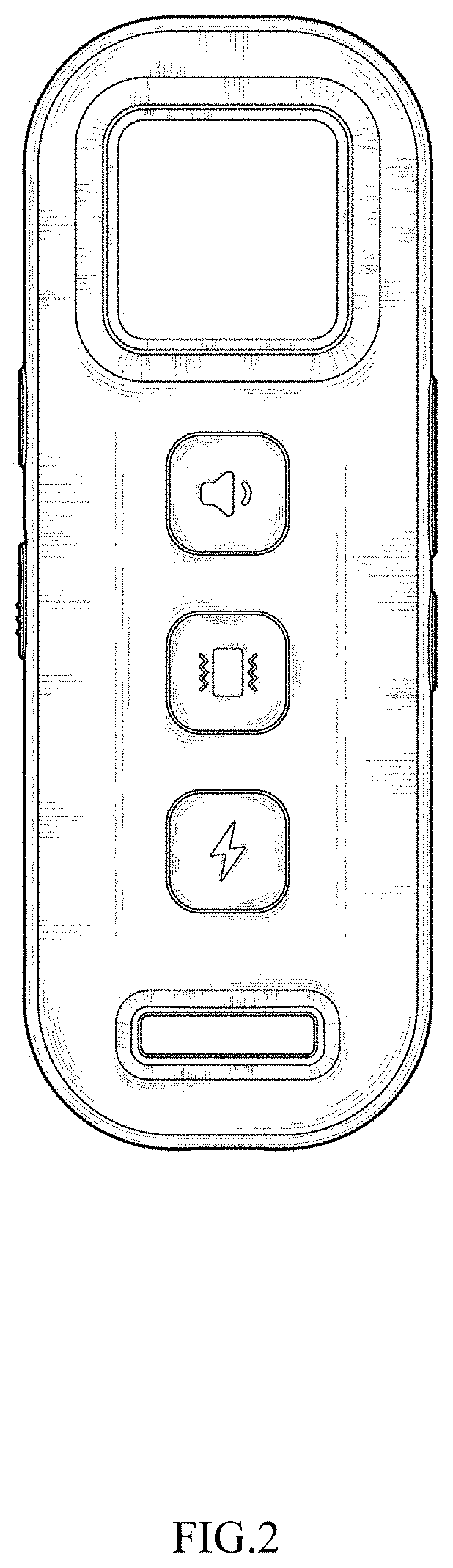 Patent USD1000018 Figure 2 – Anti-bark collars remote controller