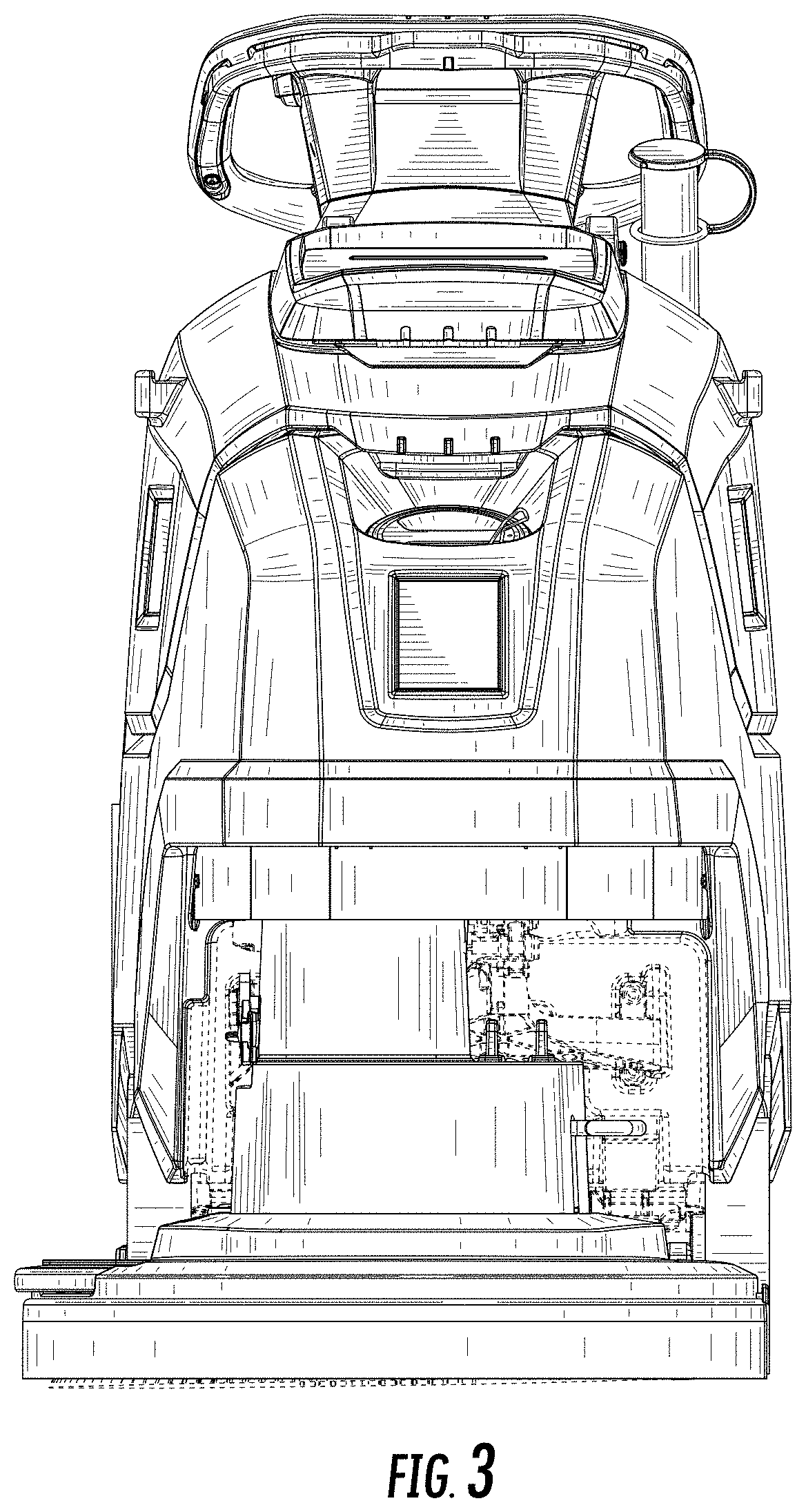 Patent USD1000023 Figure 3 – Machine for cleaning floors