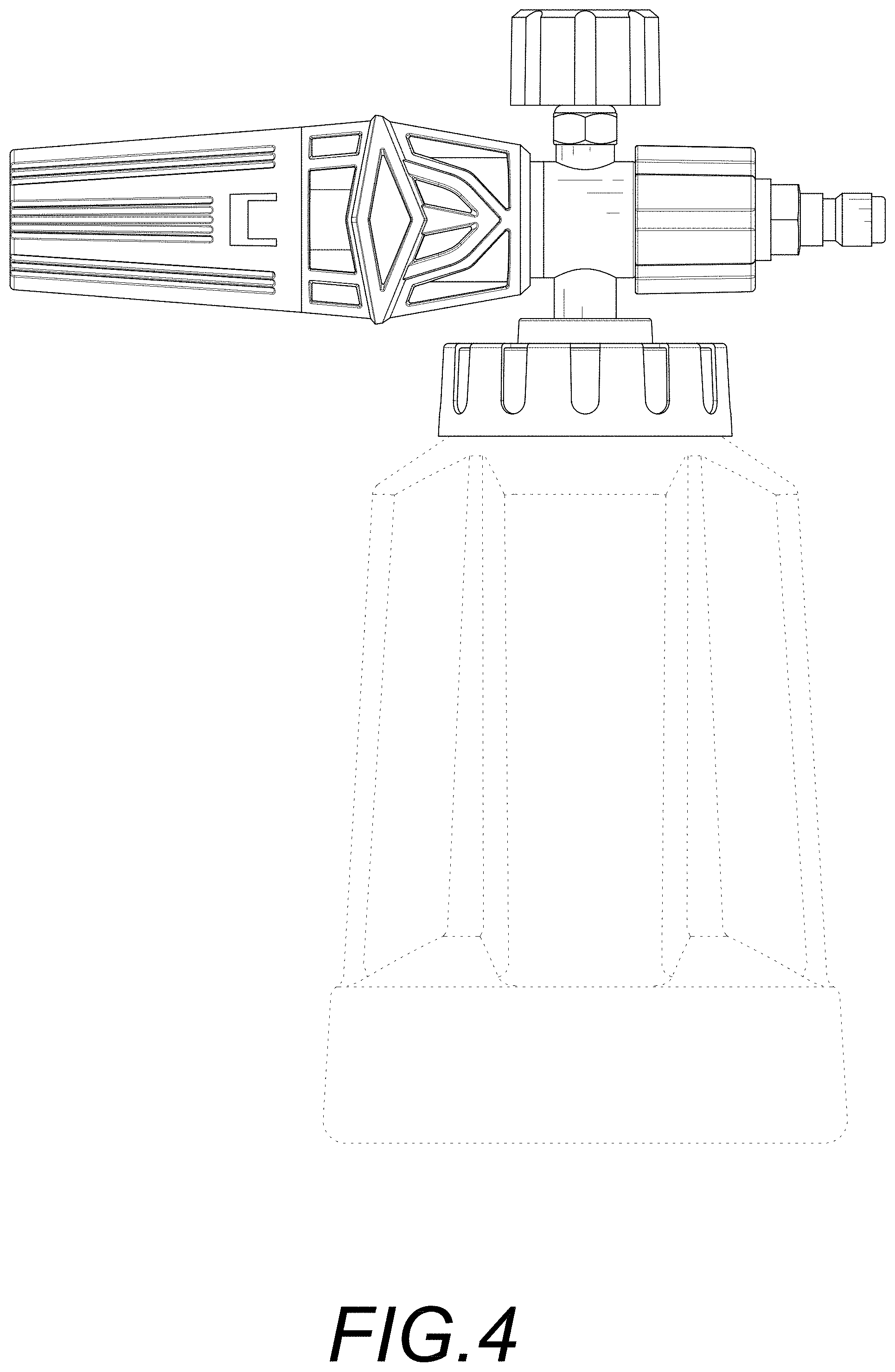 Patent USD1000025 Figure 4 – Foam lance