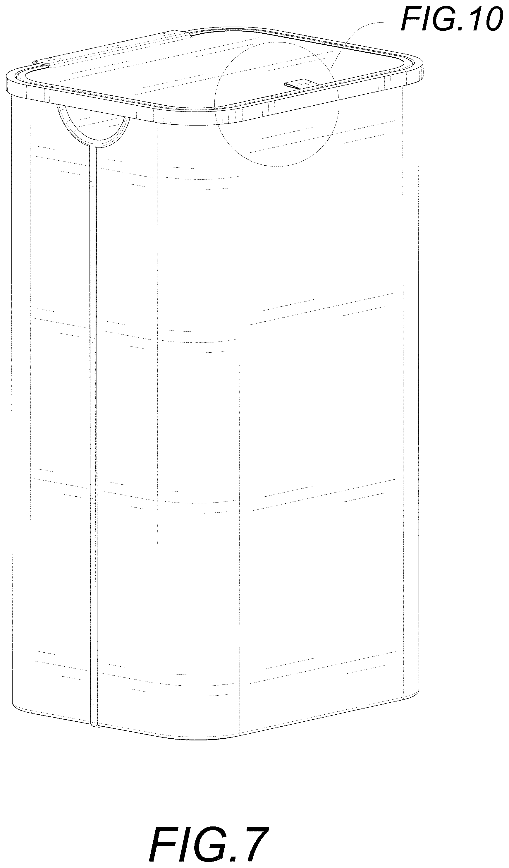 Patent USD1000027 Figure 7 – Laundry basket