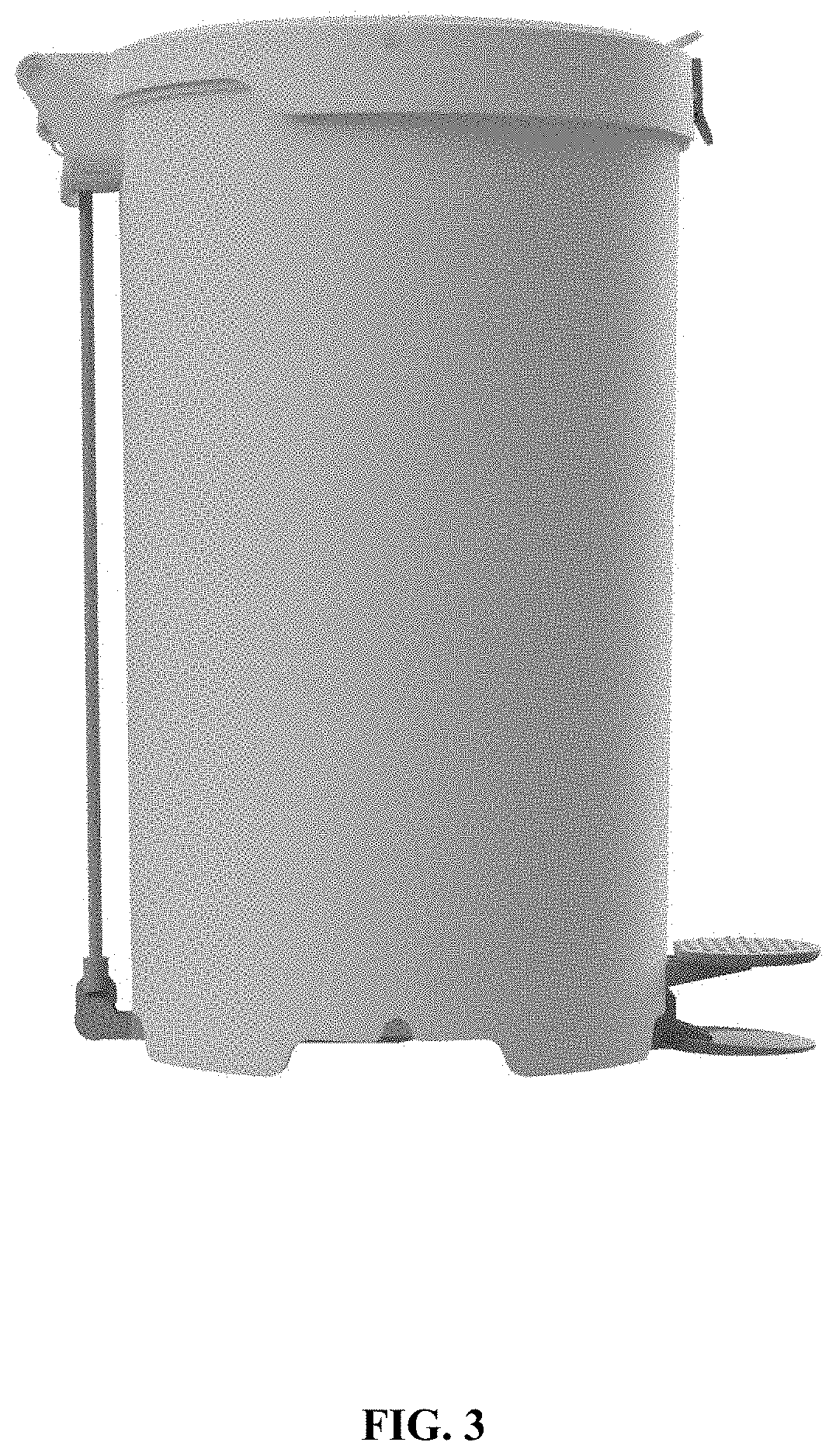 Patent USD1000030 Figure 3 – Litter disposal container