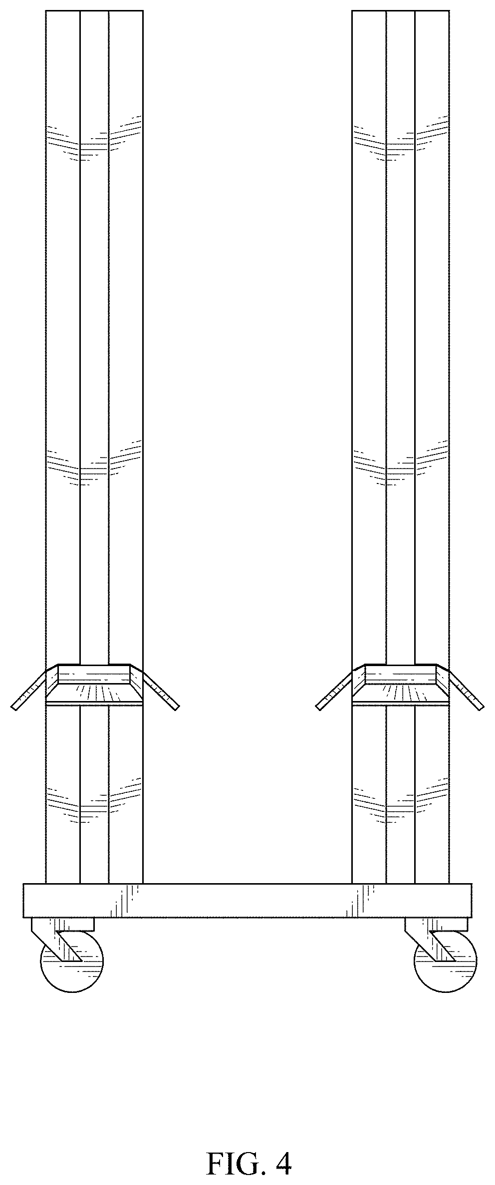 Patent USD1000031 Figure 4 – Shoulder pad storage cart