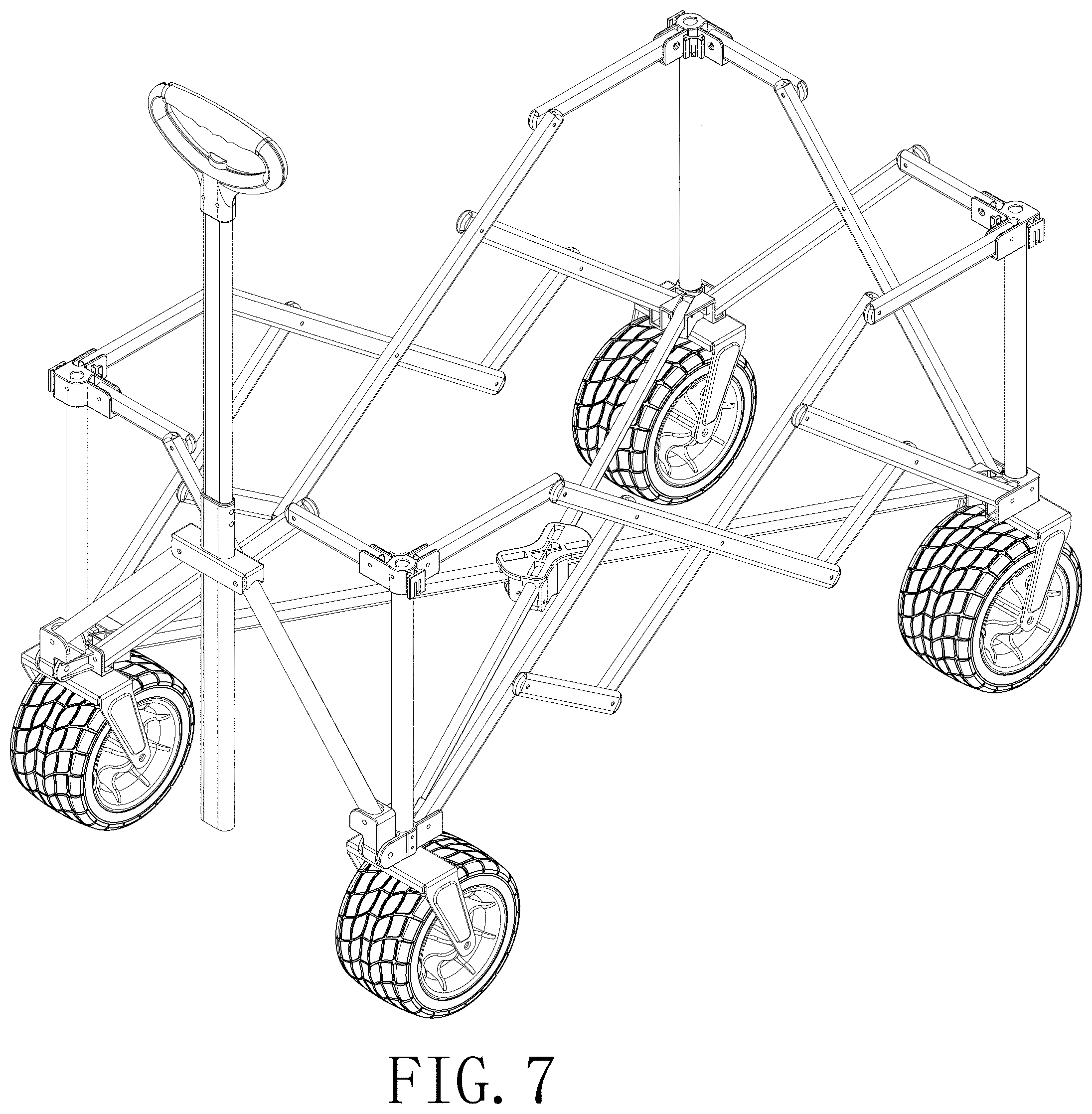 Patent USD1000032 Figure 7 – Foldable camp cart