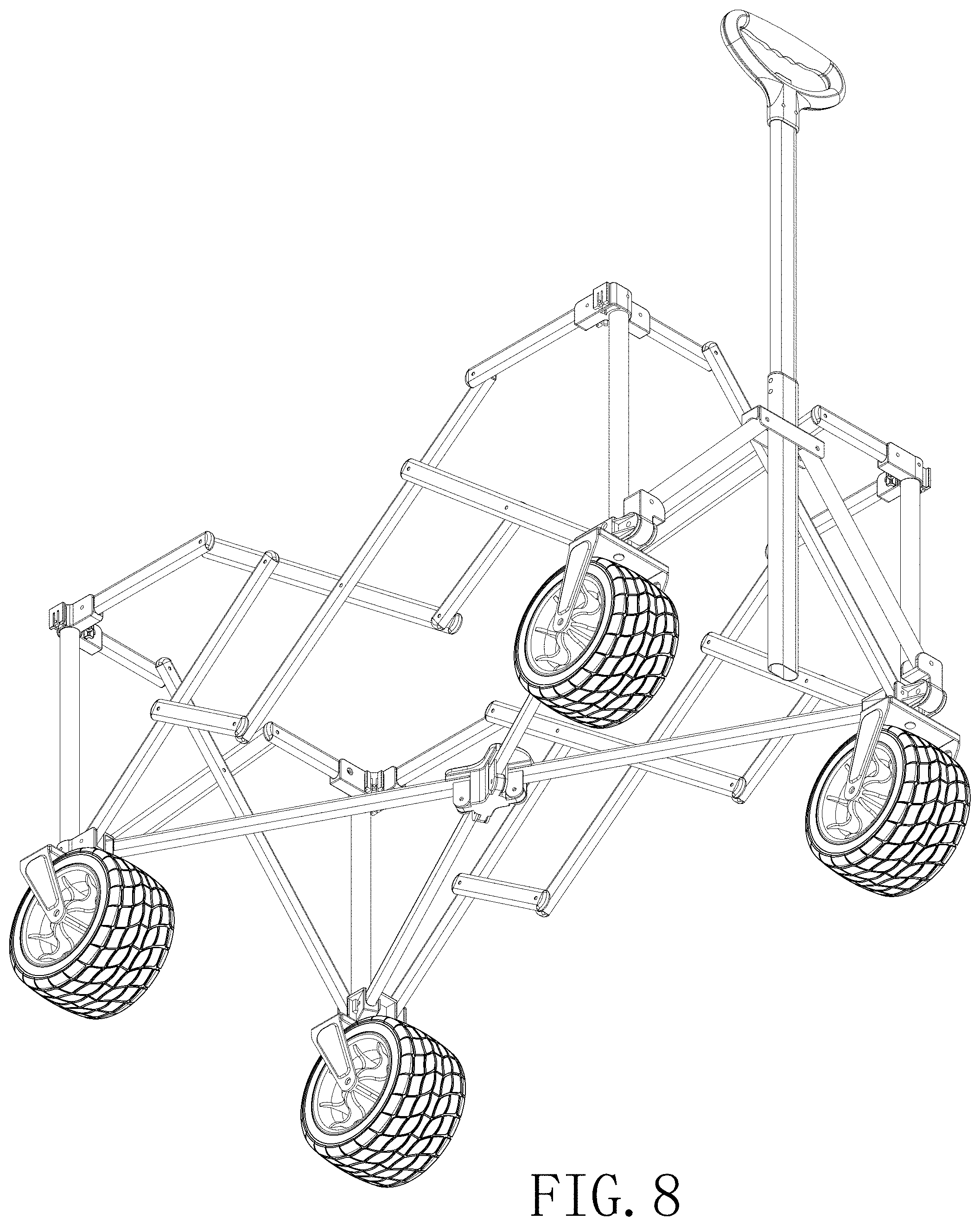 Patent USD1000032 Figure 8 – Foldable camp cart