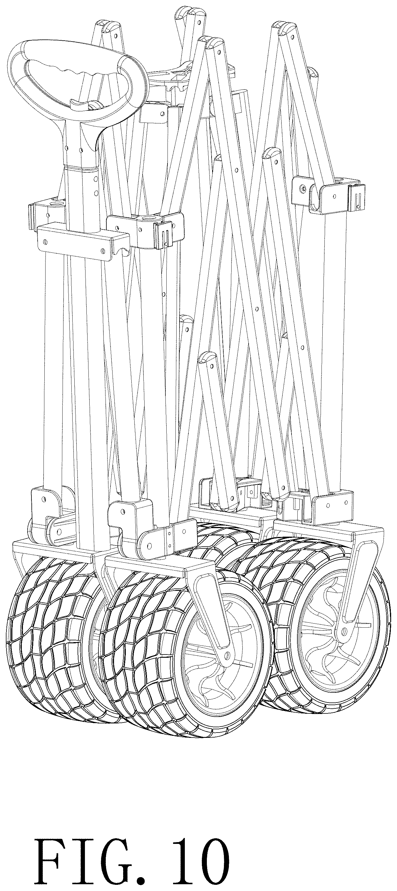 Patent USD1000032 Figure 10 – Foldable camp cart