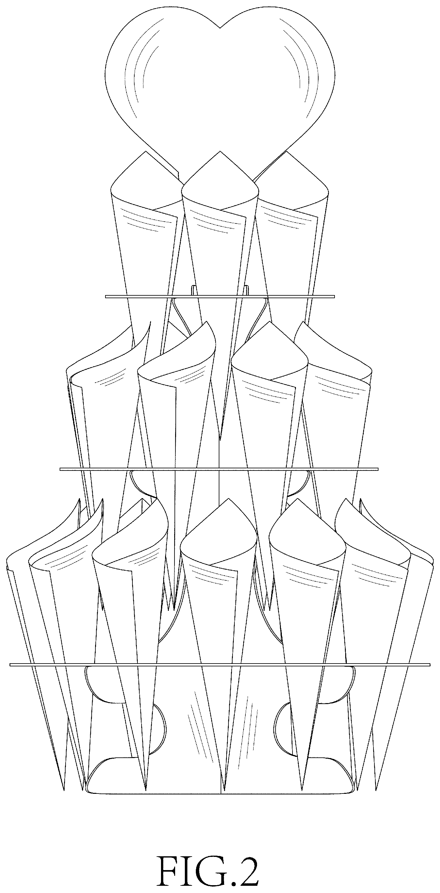 Patent USD1000034 Figure 2 – Cone holder