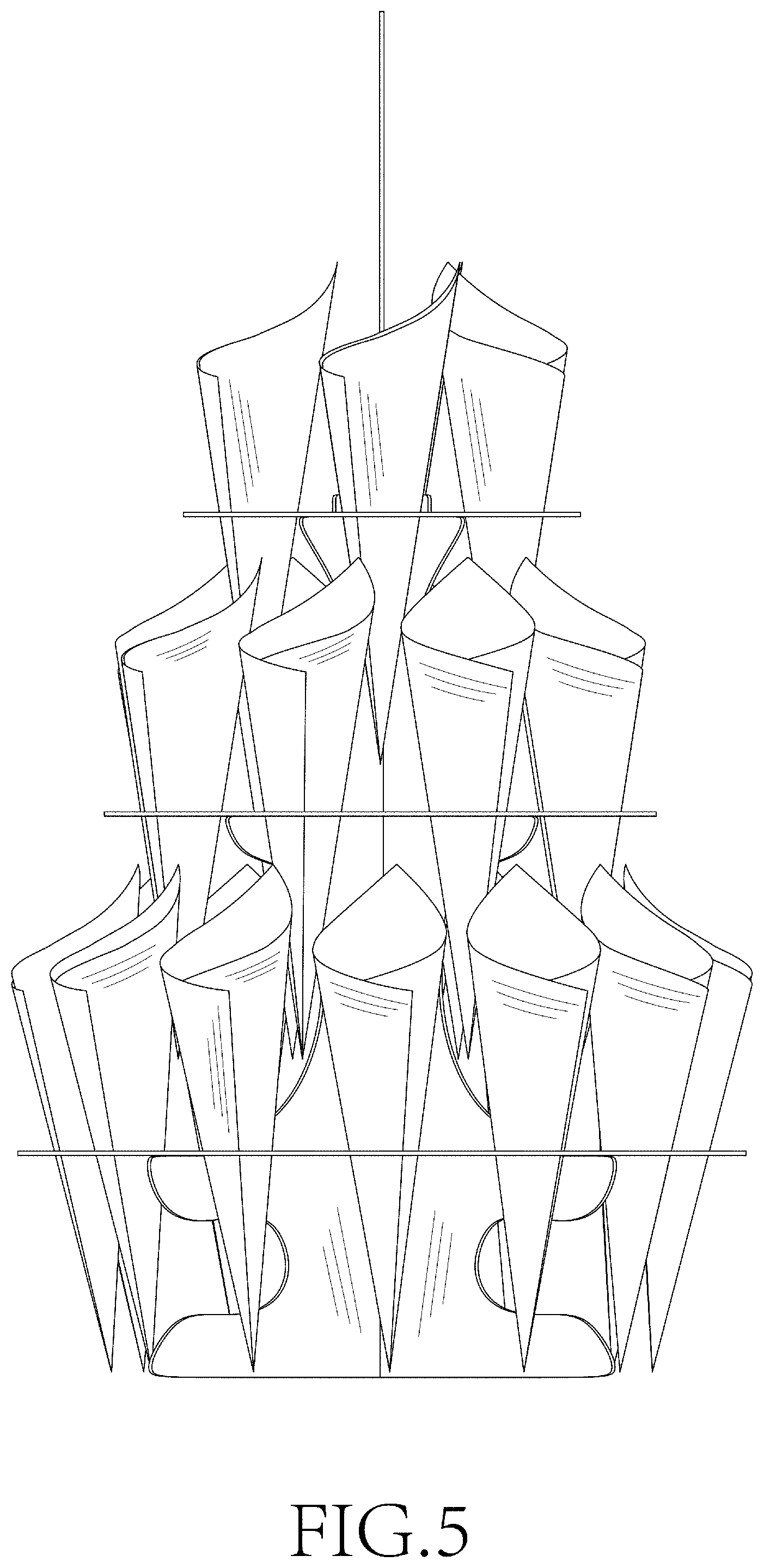 Patent USD1000034 Figure 5 – Cone holder