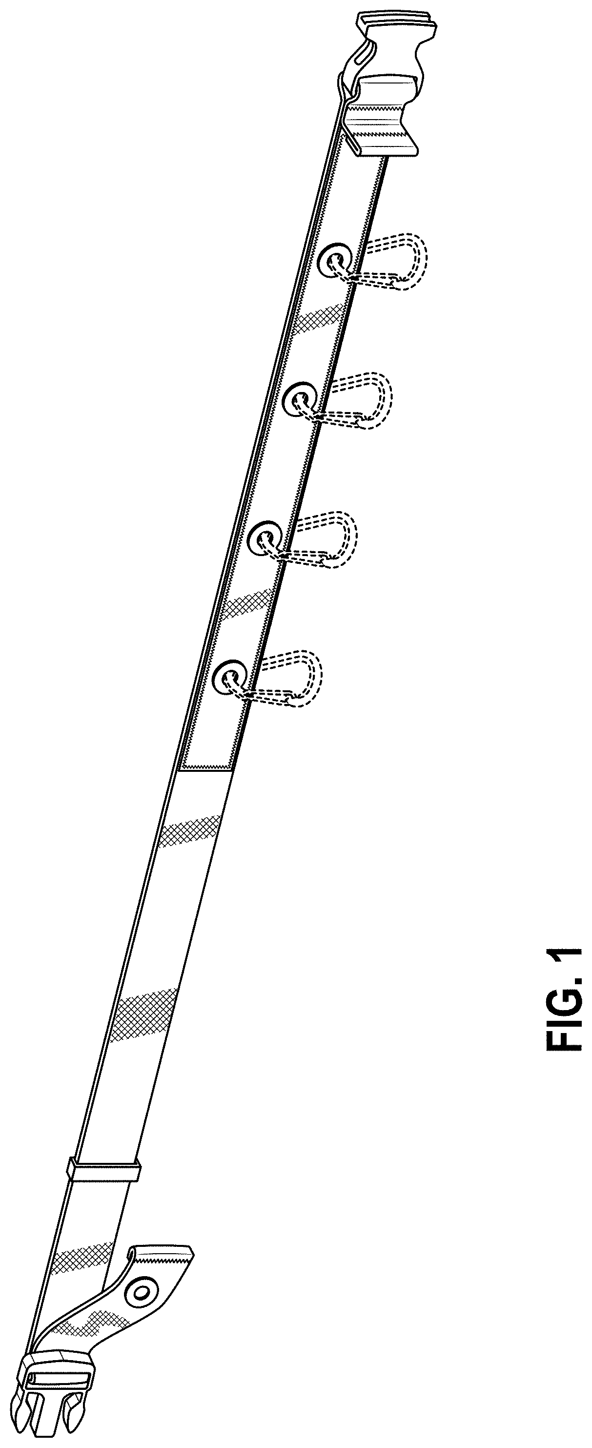 Patent USD1000036 Figure 1 – Multi-purpose belt