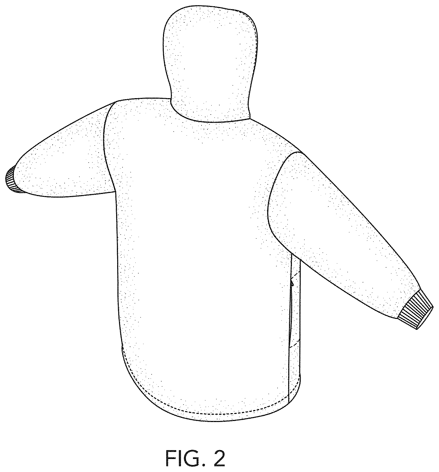 Patent USD1000041 Figure 2 – Wearable blanket