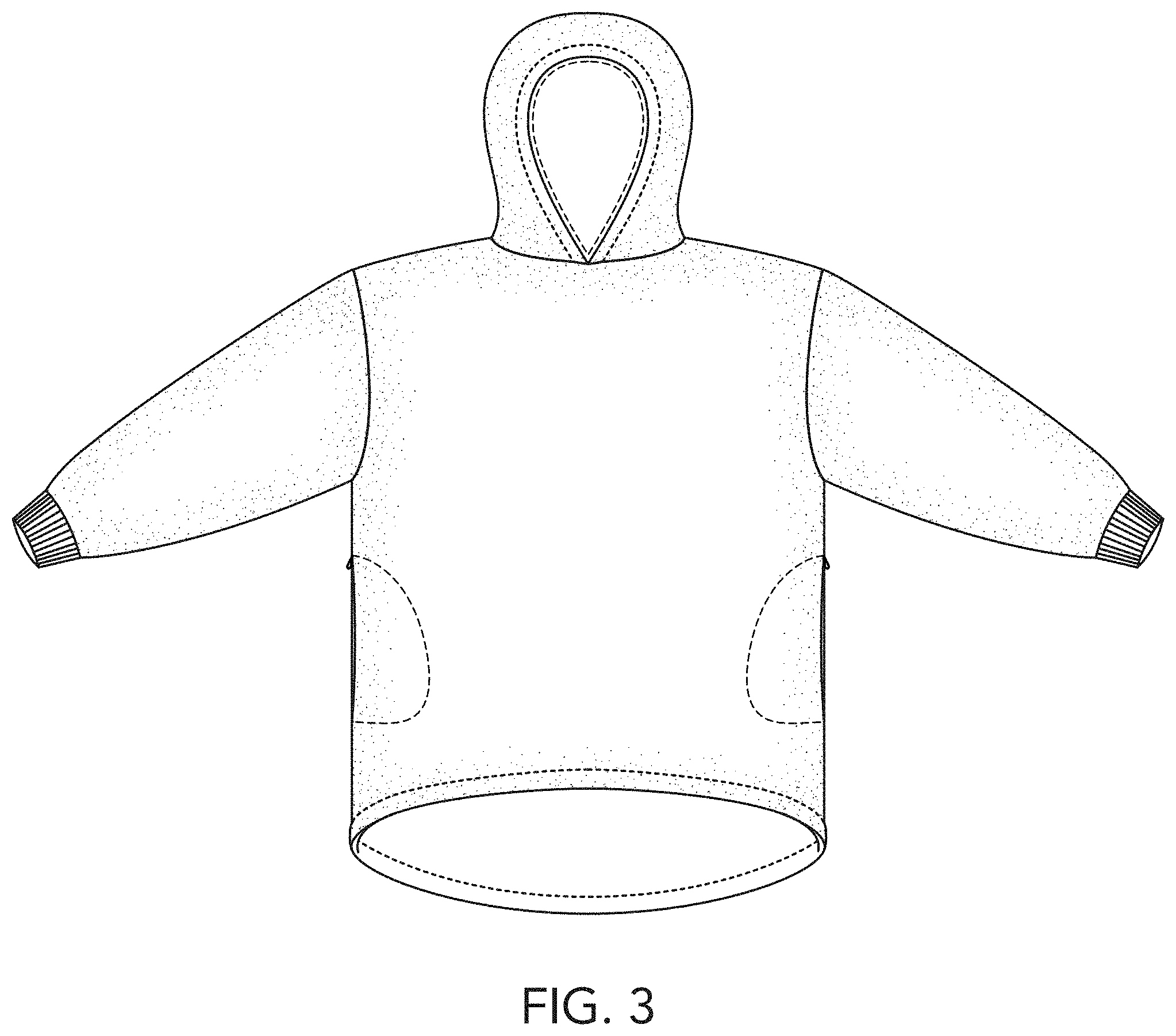 Patent USD1000041 Figure 3 – Wearable blanket