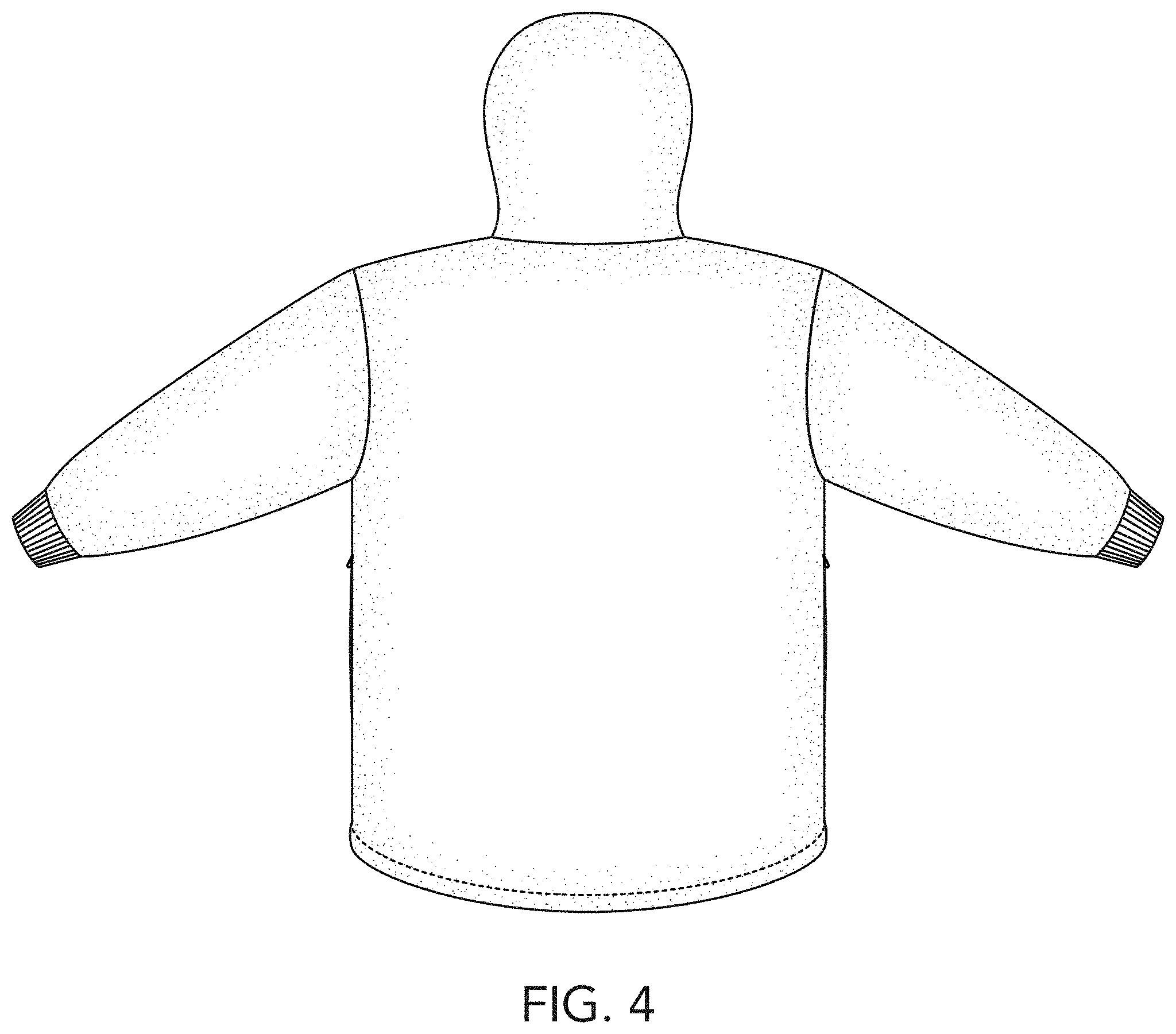 Patent USD1000041 Figure 4 – Wearable blanket