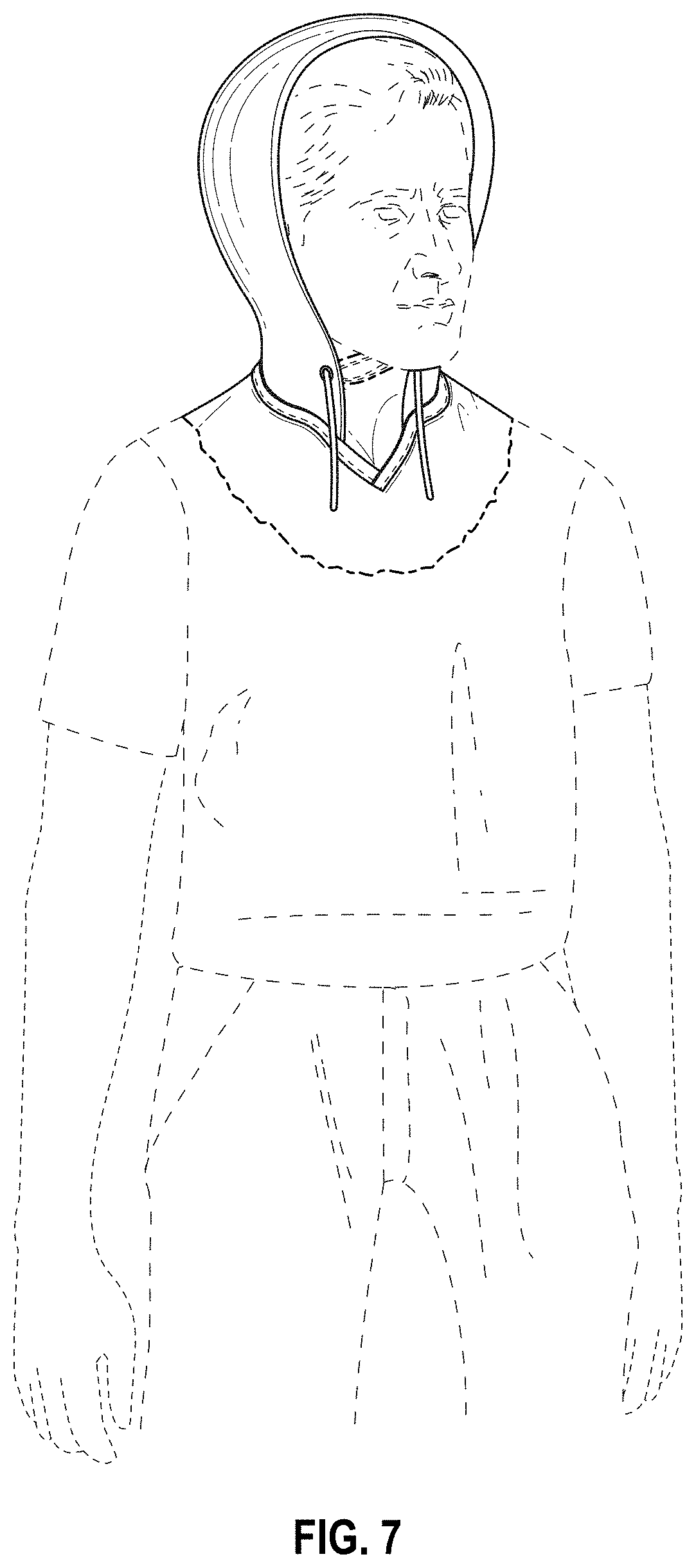 Patent USD1000045 Figure 5 – Upper garment