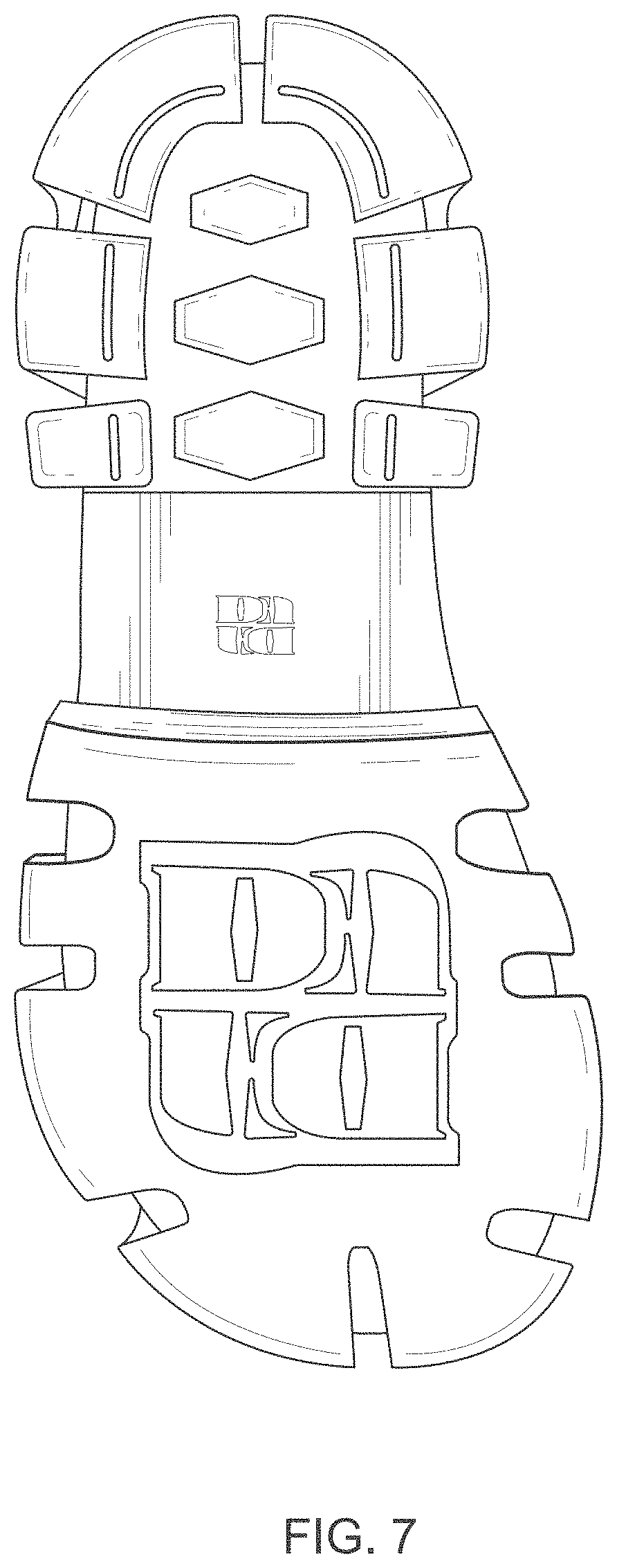 Patent USD1000053 Figure 7 – Shoe