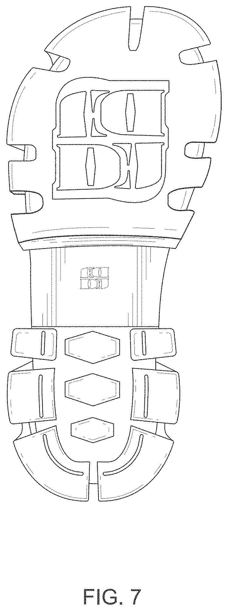 Patent USD1000054 Figure 7 – Shoe