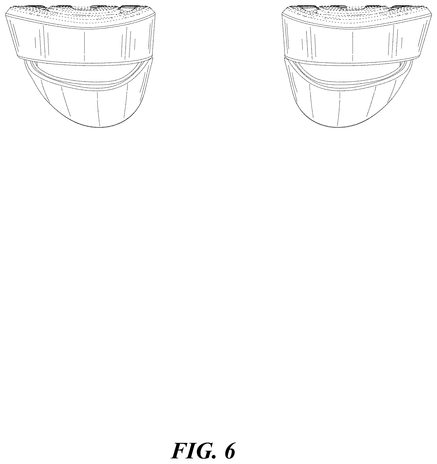 Patent USD1000057 Figure 6 – Pair of slippers