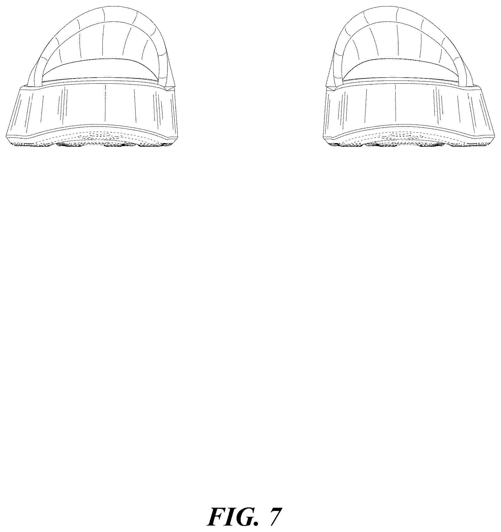 Patent USD1000057 Figure 7 – Pair of slippers