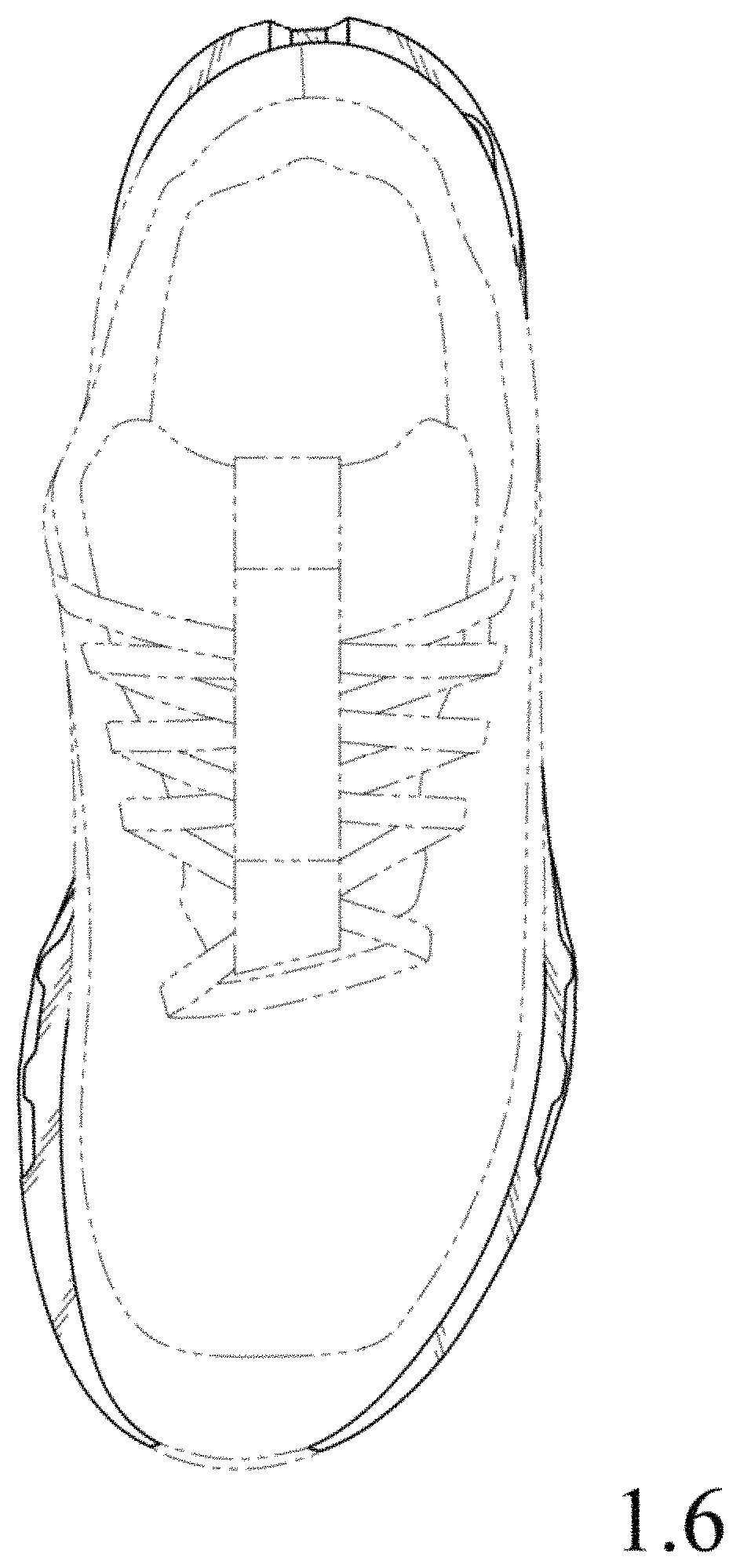 Patent USD1000070 Figure 6 – Shoe sole