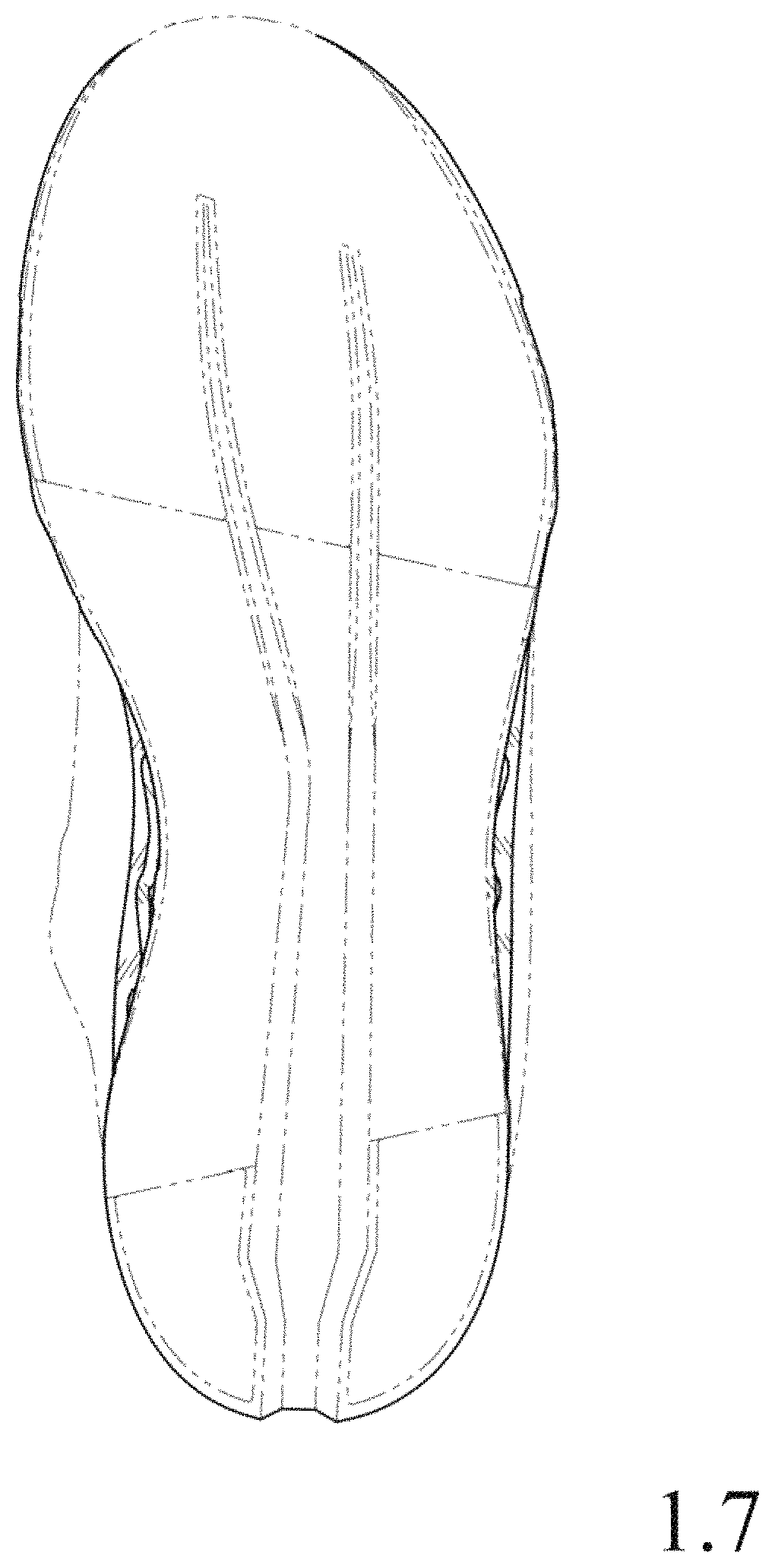 Patent USD1000070 Figure 7 – Shoe sole