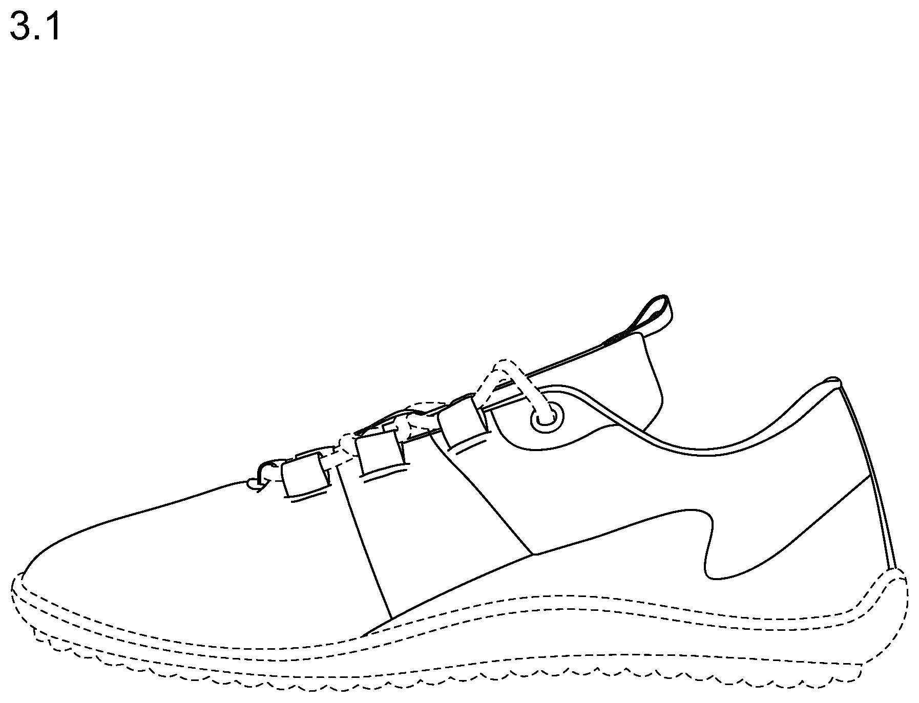 Patent USD1000082 Figure 1 – Shoe