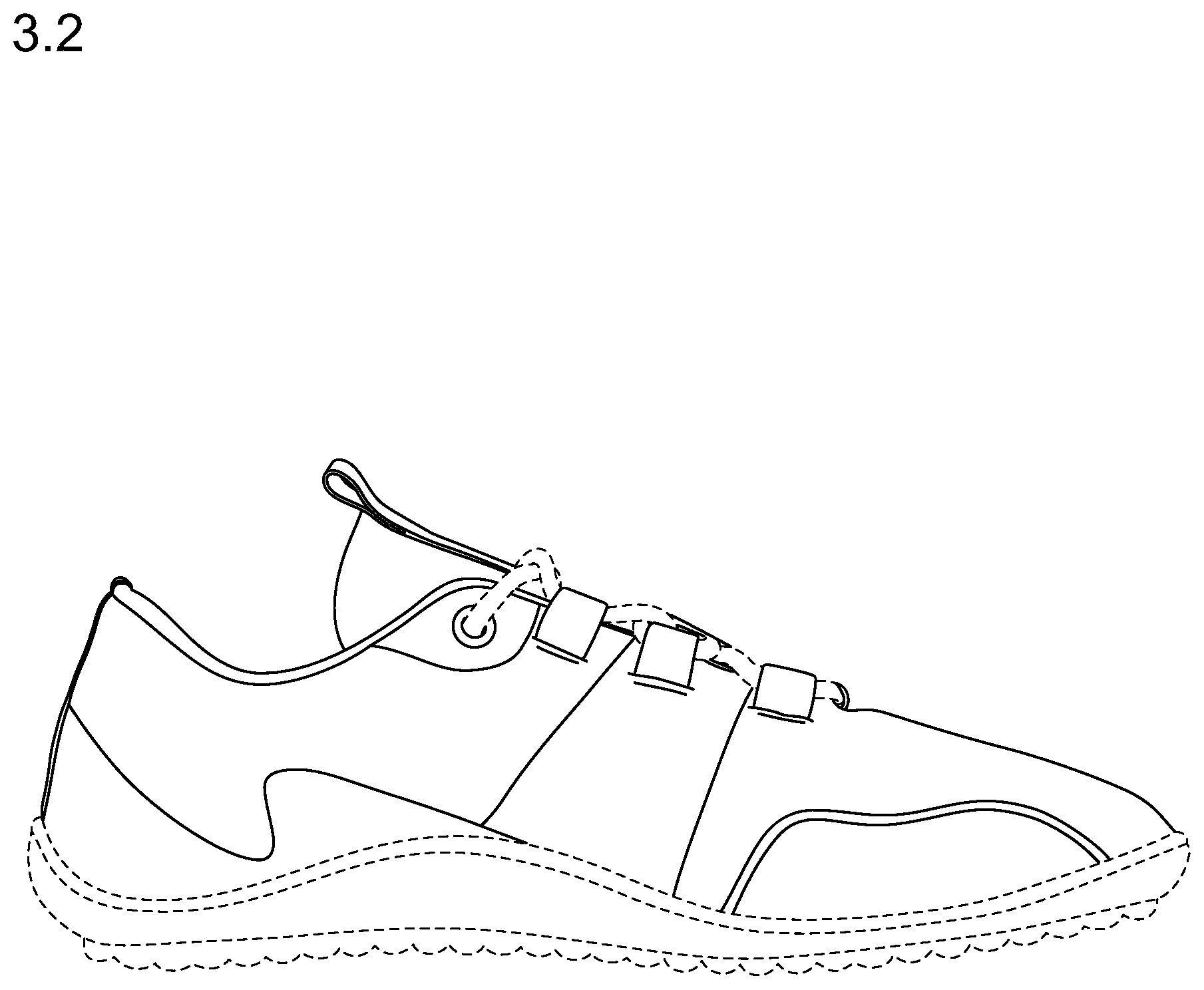 Patent USD1000082 Figure 2 – Shoe