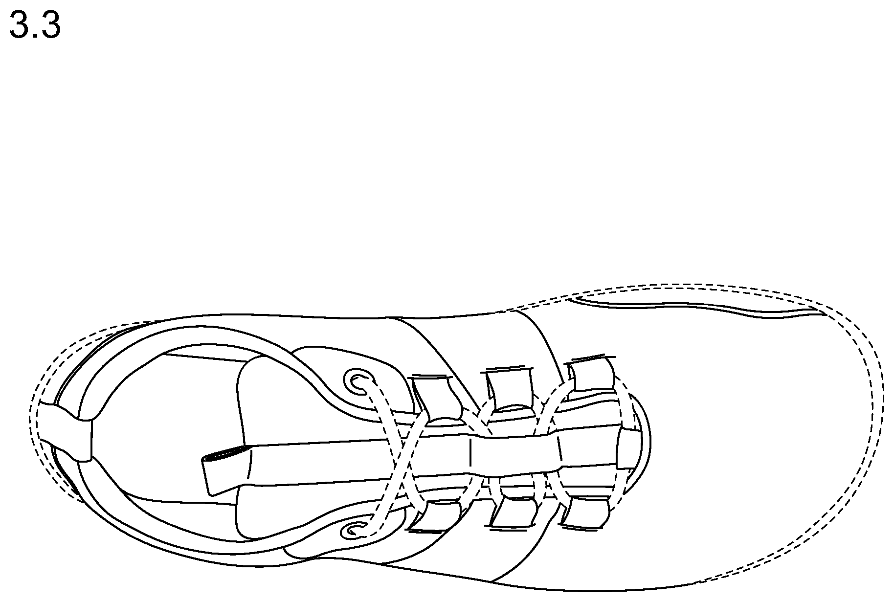 Patent USD1000082 Figure 3 – Shoe