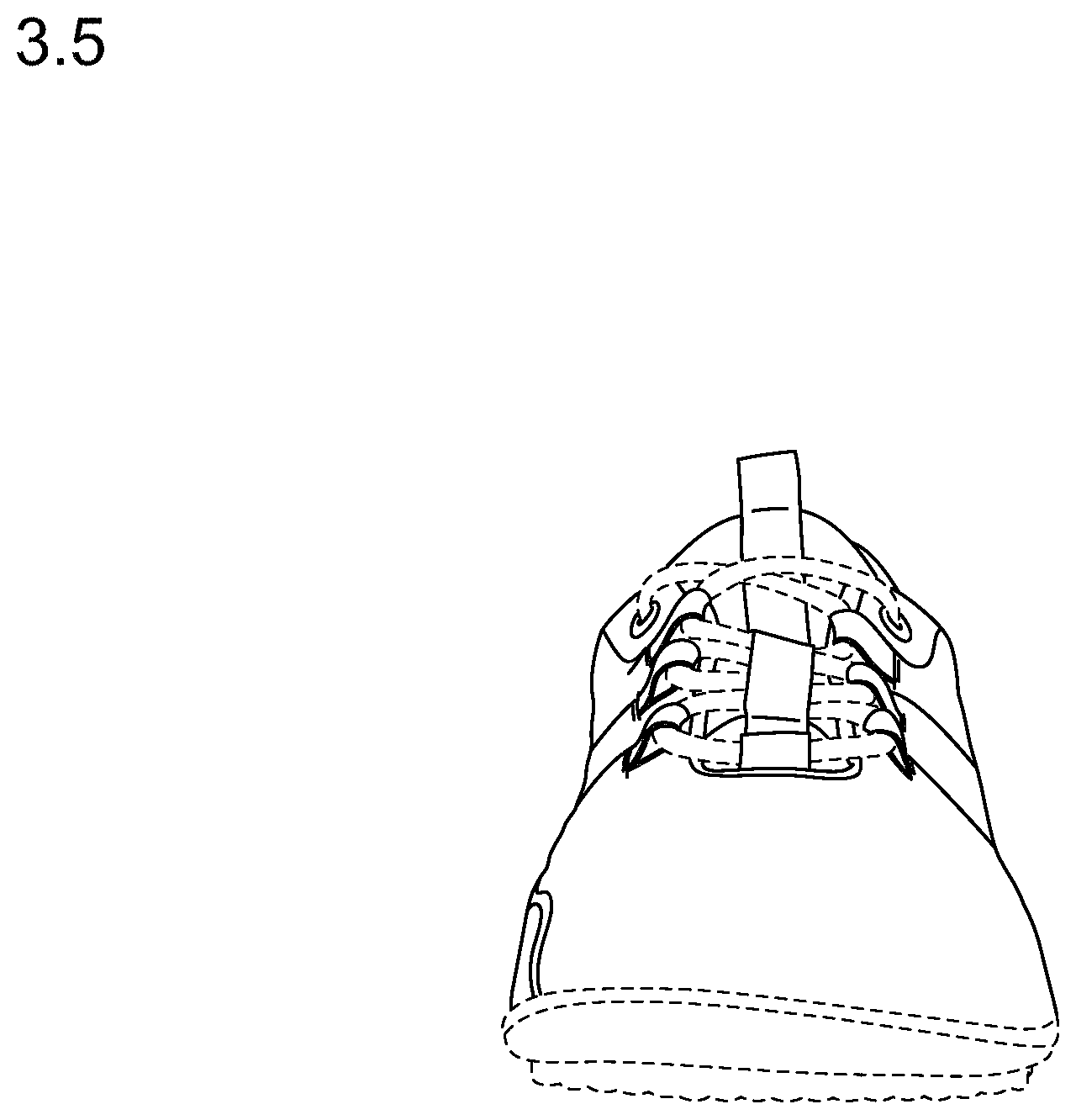 Patent USD1000082 Figure 5 – Shoe