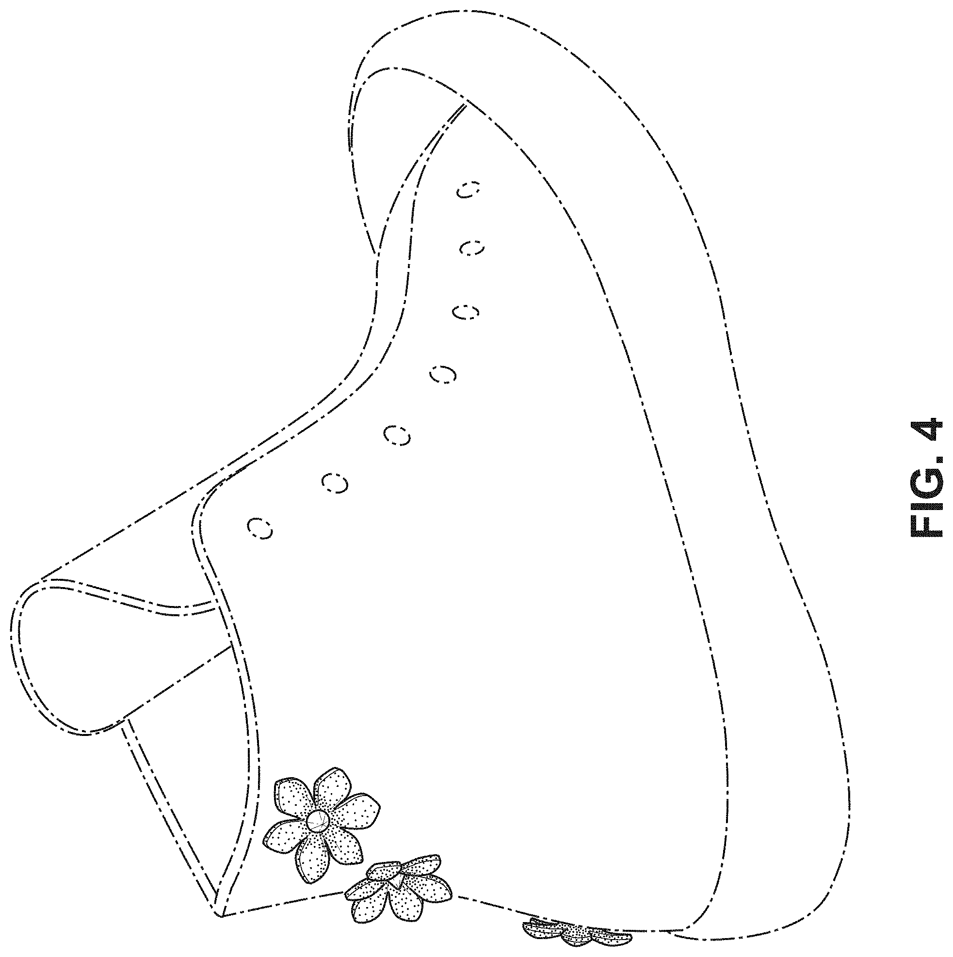 Patent USD1000092 Figure 4 – Shoe