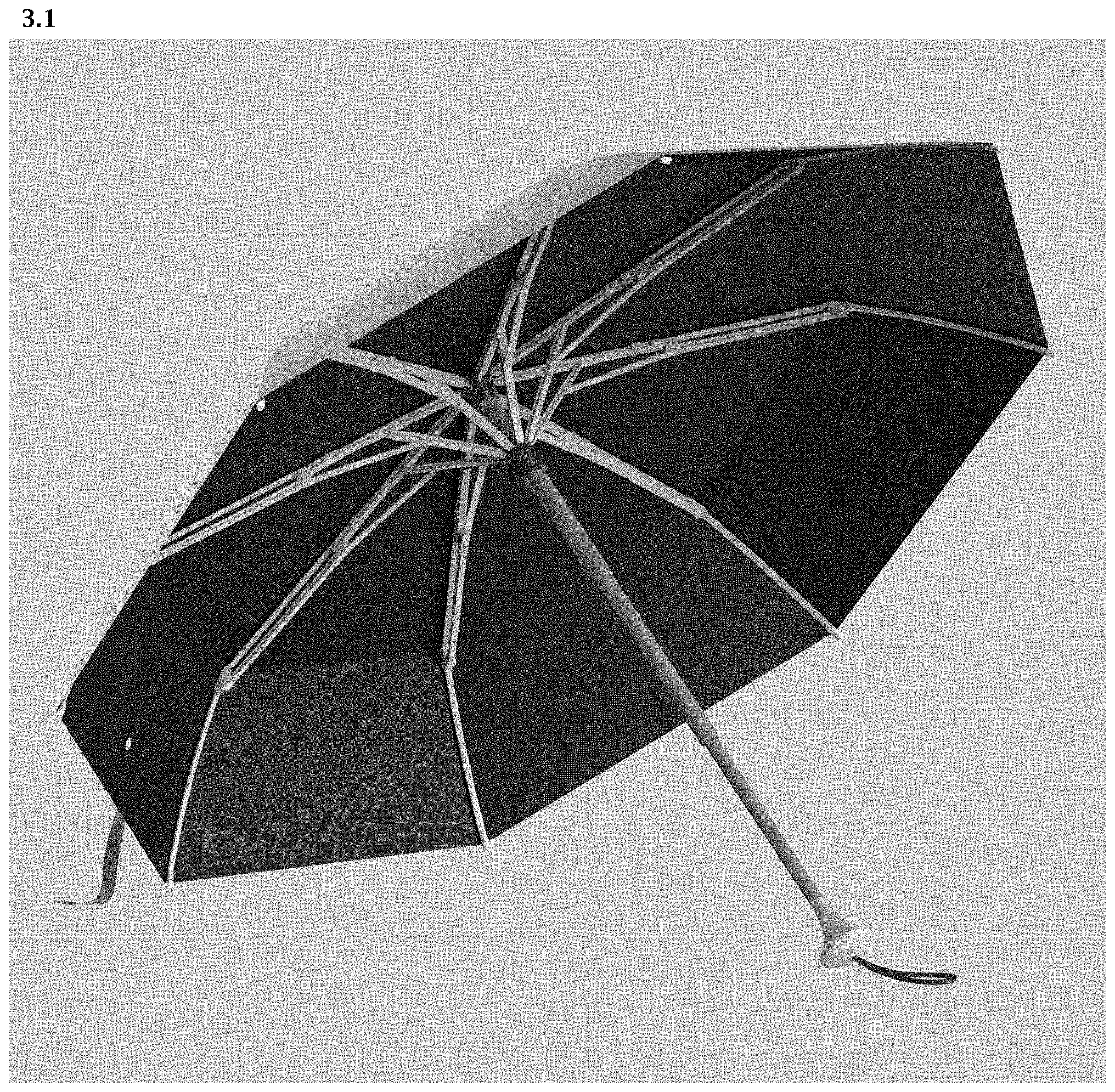 Patent USD1000101 Figure 9 – Umbrella