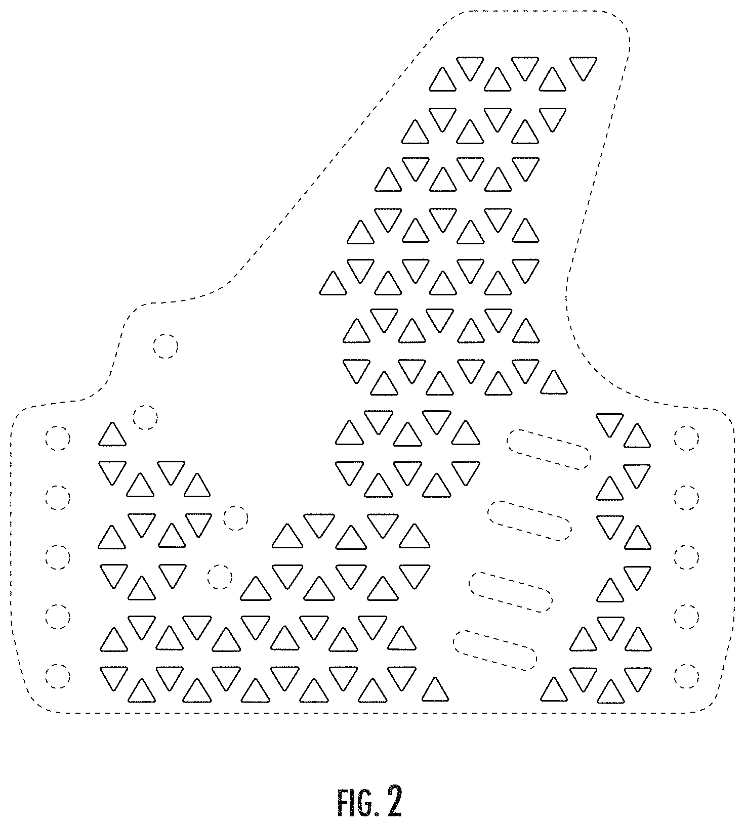 Patent USD1000108 Figure 2 – Backer with triangle pattern