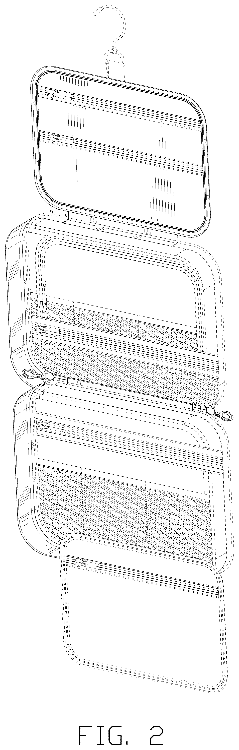 Patent USD1000115 Figure 2 – Toiletry bag