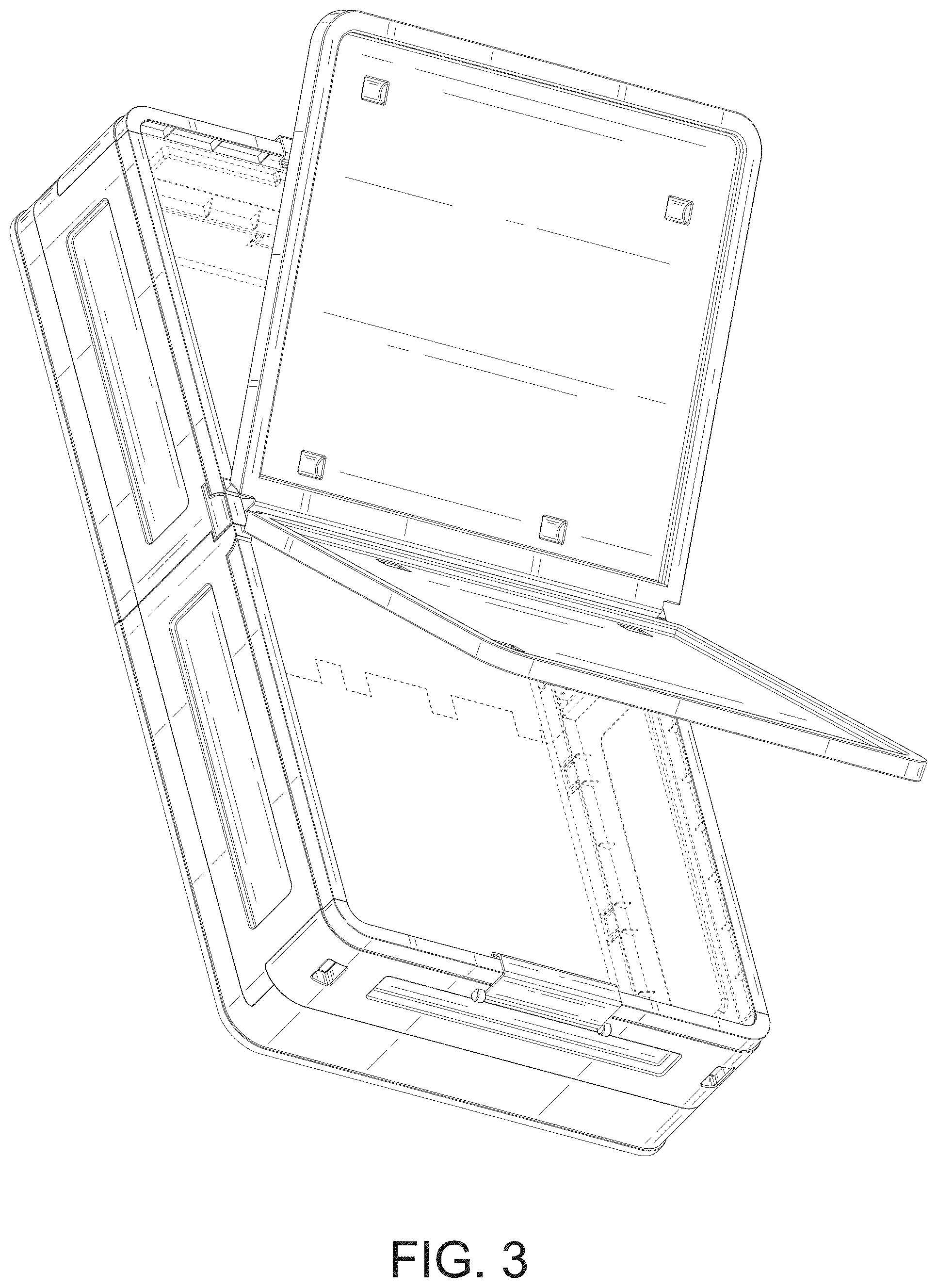 Patent USD1000119 Figure 3 – Collapsible bottom storage box