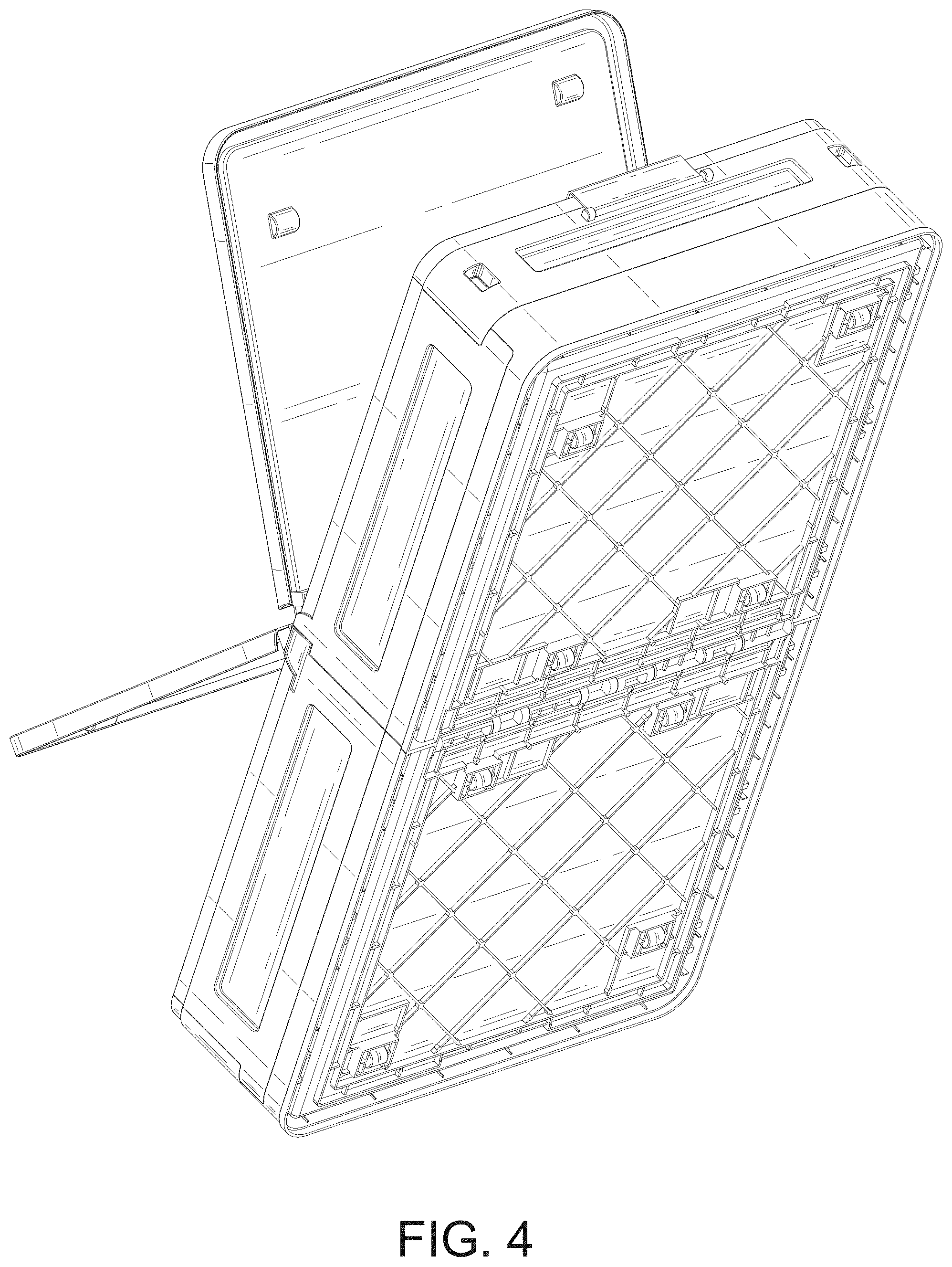 Patent USD1000119 Figure 4 – Collapsible bottom storage box