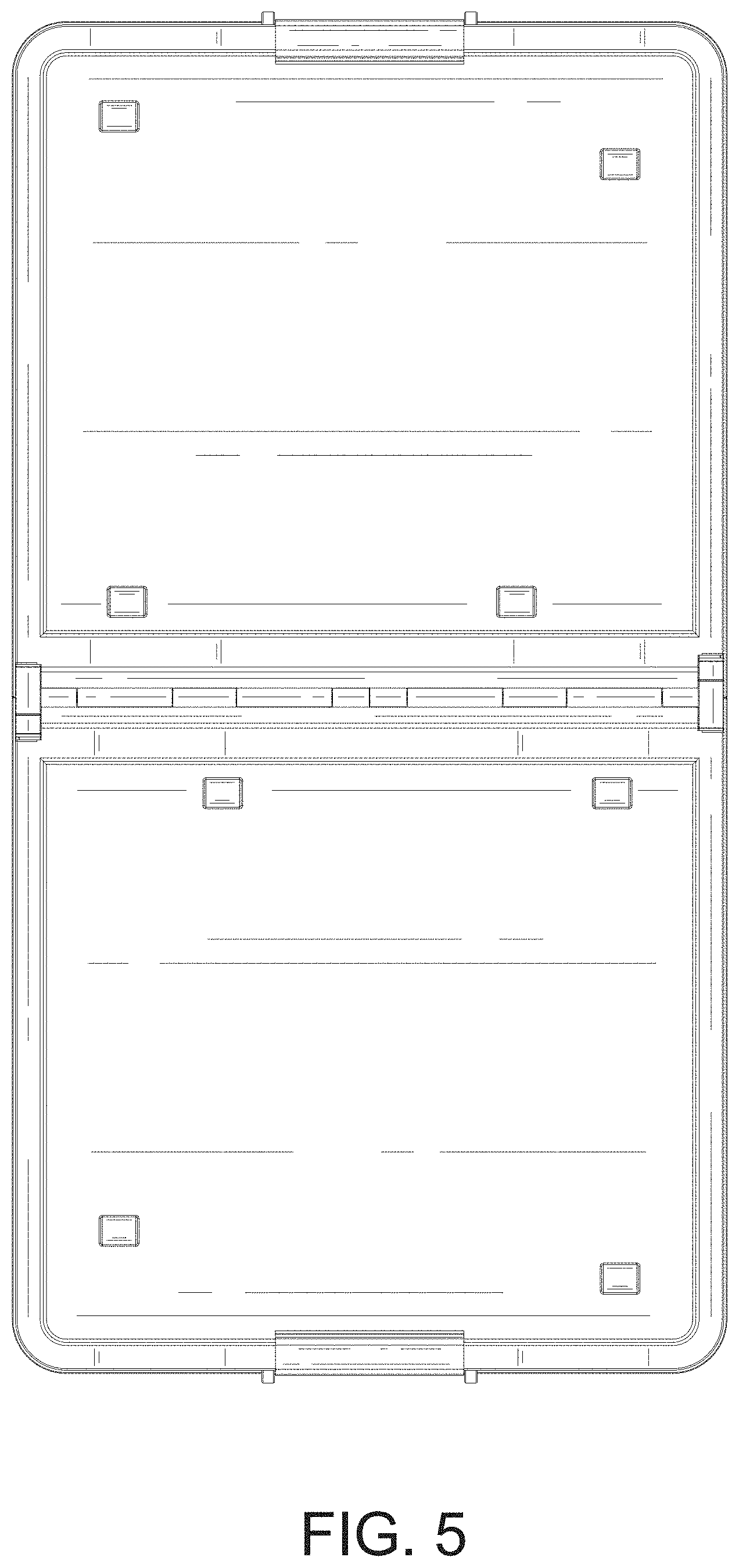 Patent USD1000119 Figure 5 – Collapsible bottom storage box