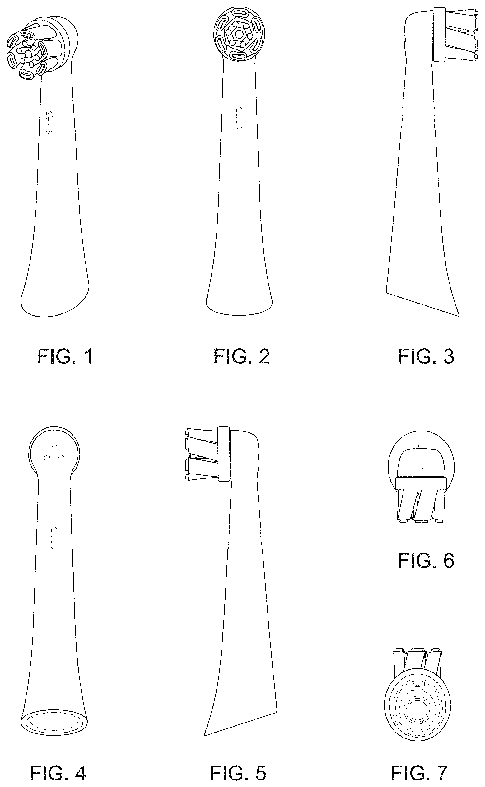 Patent USD1000122 Figure 1 – Head for electric toothbrush