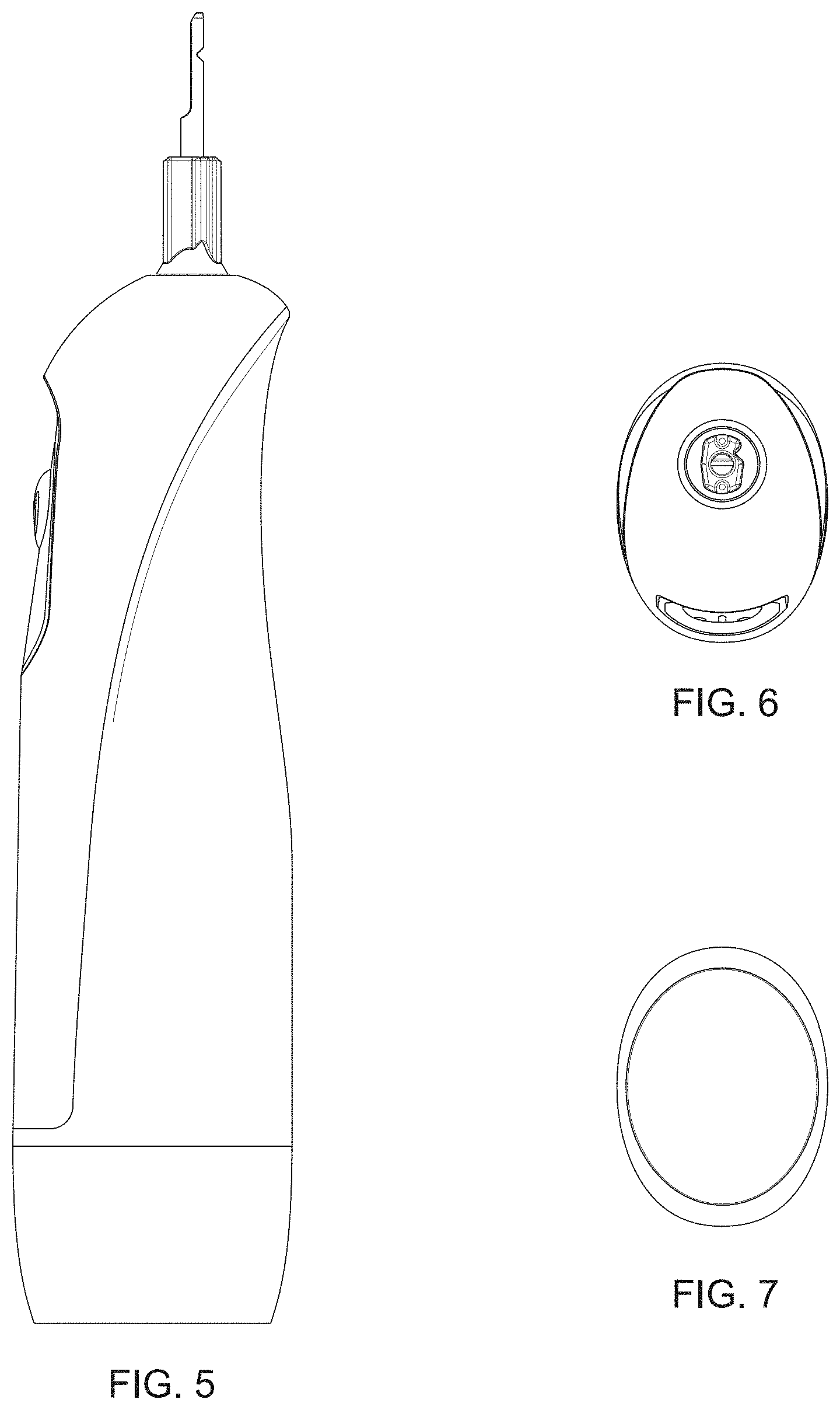 Patent USD1000124 Figure 3 – Battery-operated toothbrush