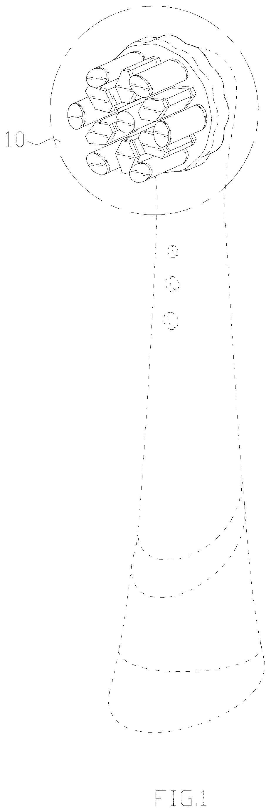 Patent USD1000128 — Toothbrush head — Figure 1