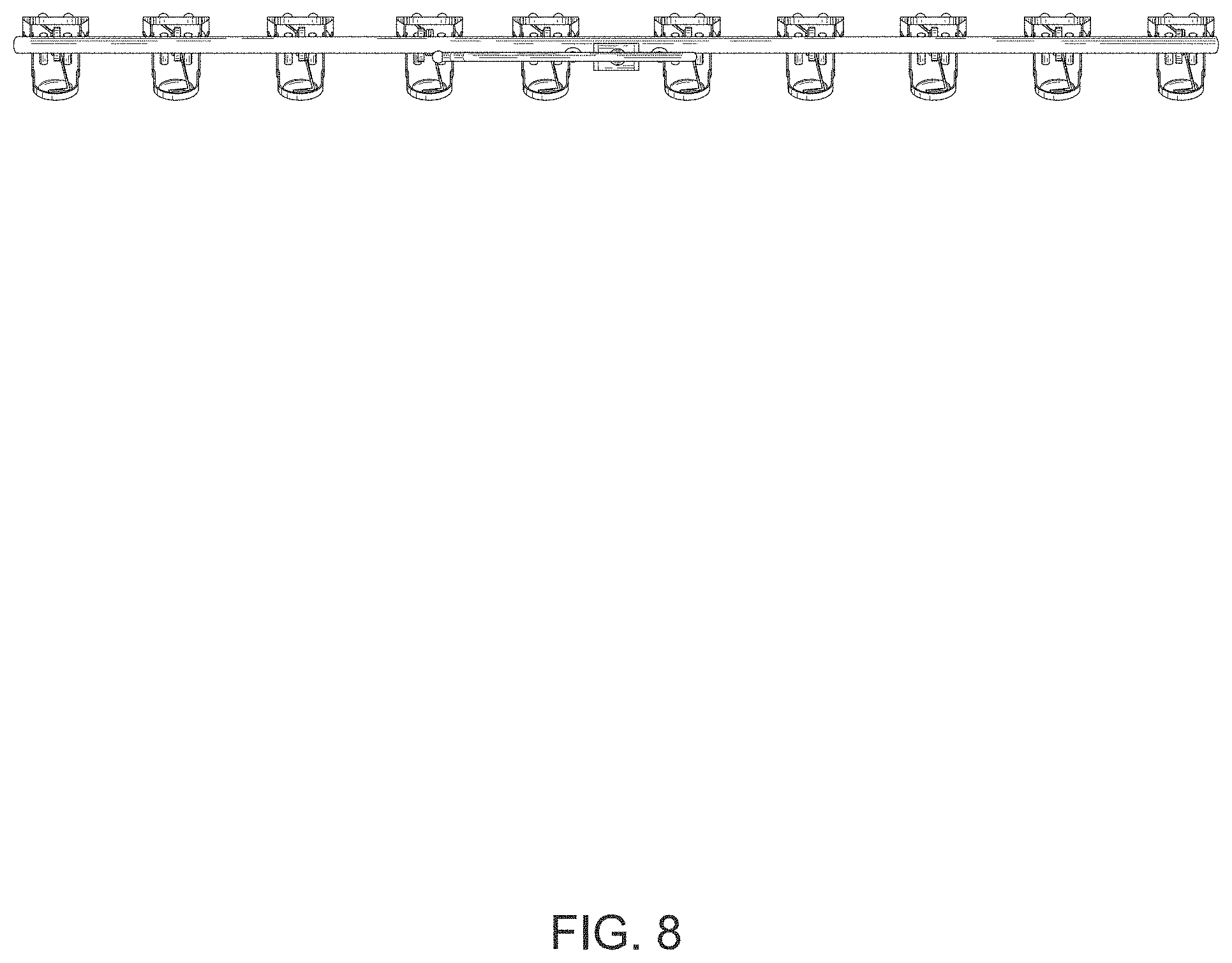 Patent USD1000130 Figure 8 – Foldable rotatable hanger with clips